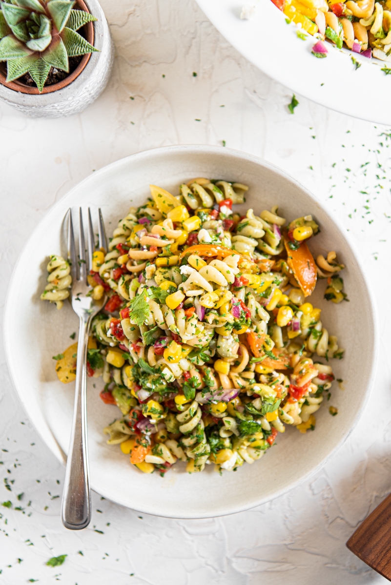 Healthy Summer Pasta Salad No Dairy No Cry