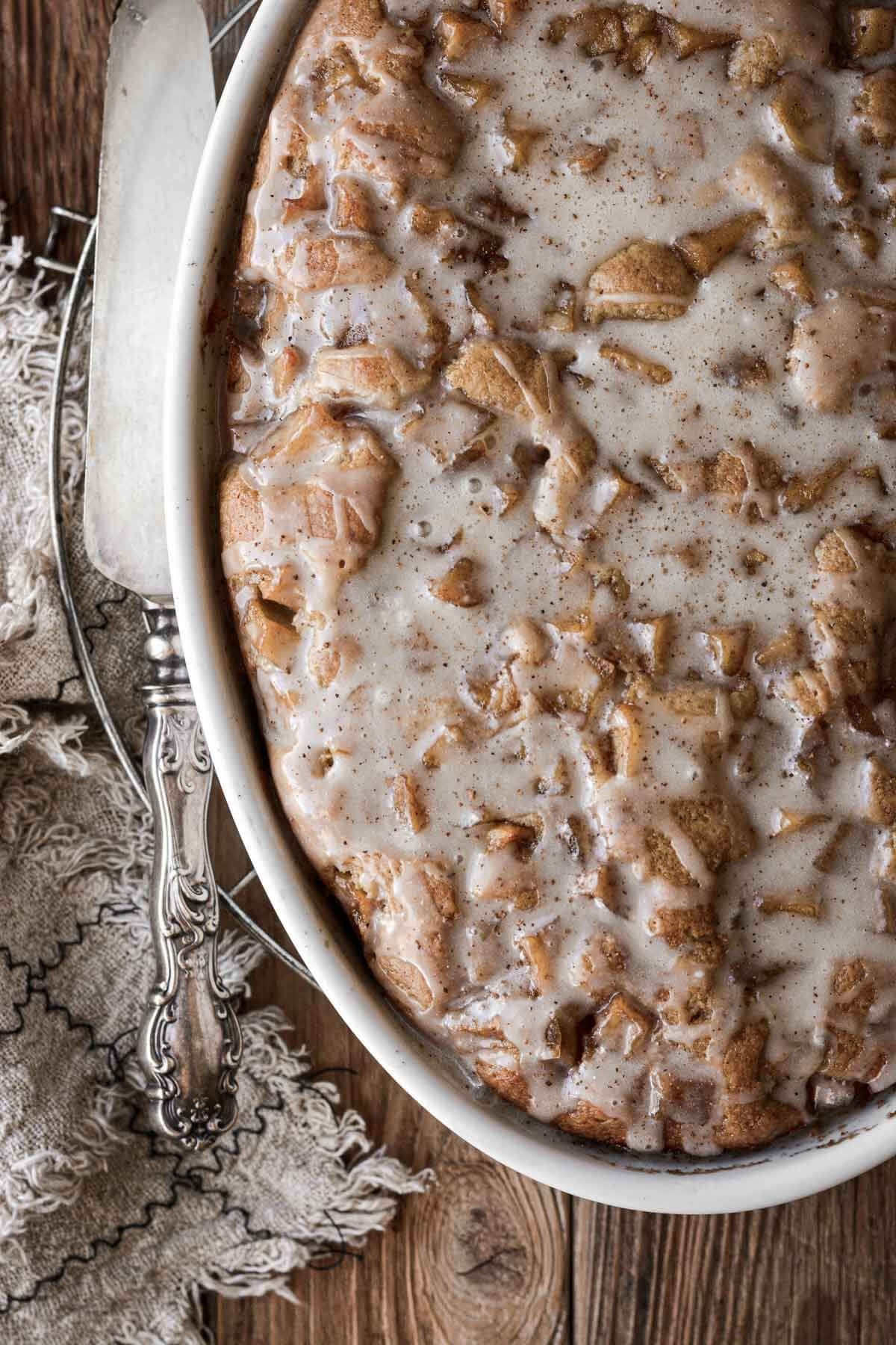 High Altitude Apple Fritter Cake Curly Girl Kitchen
