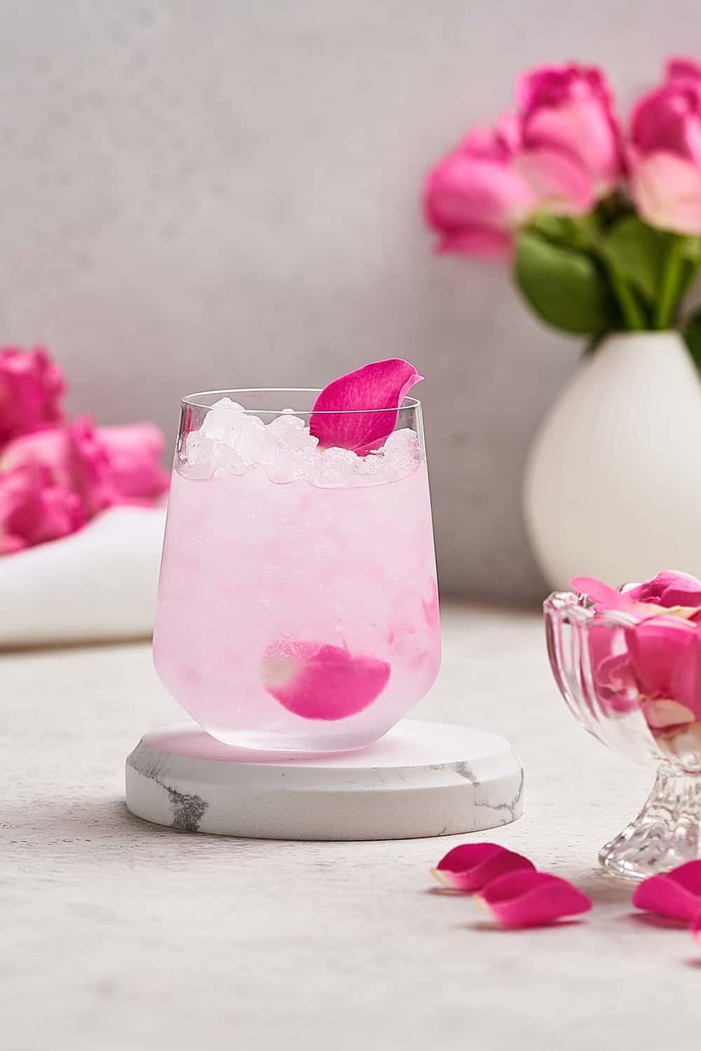 Homemade Rose Water Drink Mocktail Homemade Rose Water Drink Mocktail