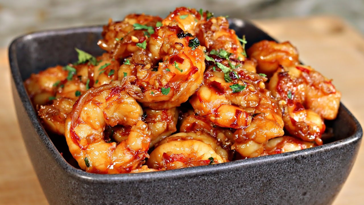 HONEY Garlic Red Argentine Shrimp Recipe YouTube