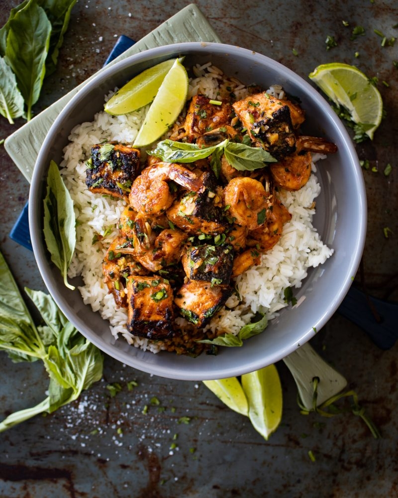 Honey Garlic Salmon And Shrimp Bowl By Inspired With A Twist FoodSocial Honey Garlic Salmon And Shrimp Bowl By Inspired With A Twist FoodSocial