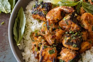 Honey Garlic Salmon And Shrimp Bowl Inspired With A Twist
