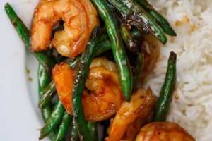 Honey Shrimp And Green Beans Cooked By Julie