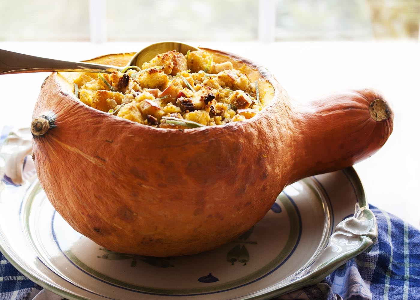 How Do I Cook This Hubbard Squash With Cornbread Stuffing Just A Little Bit Of Bacon How Do I Cook This Hubbard Squash With Cornbread Stuffing Just A Little Bit Of Bacon