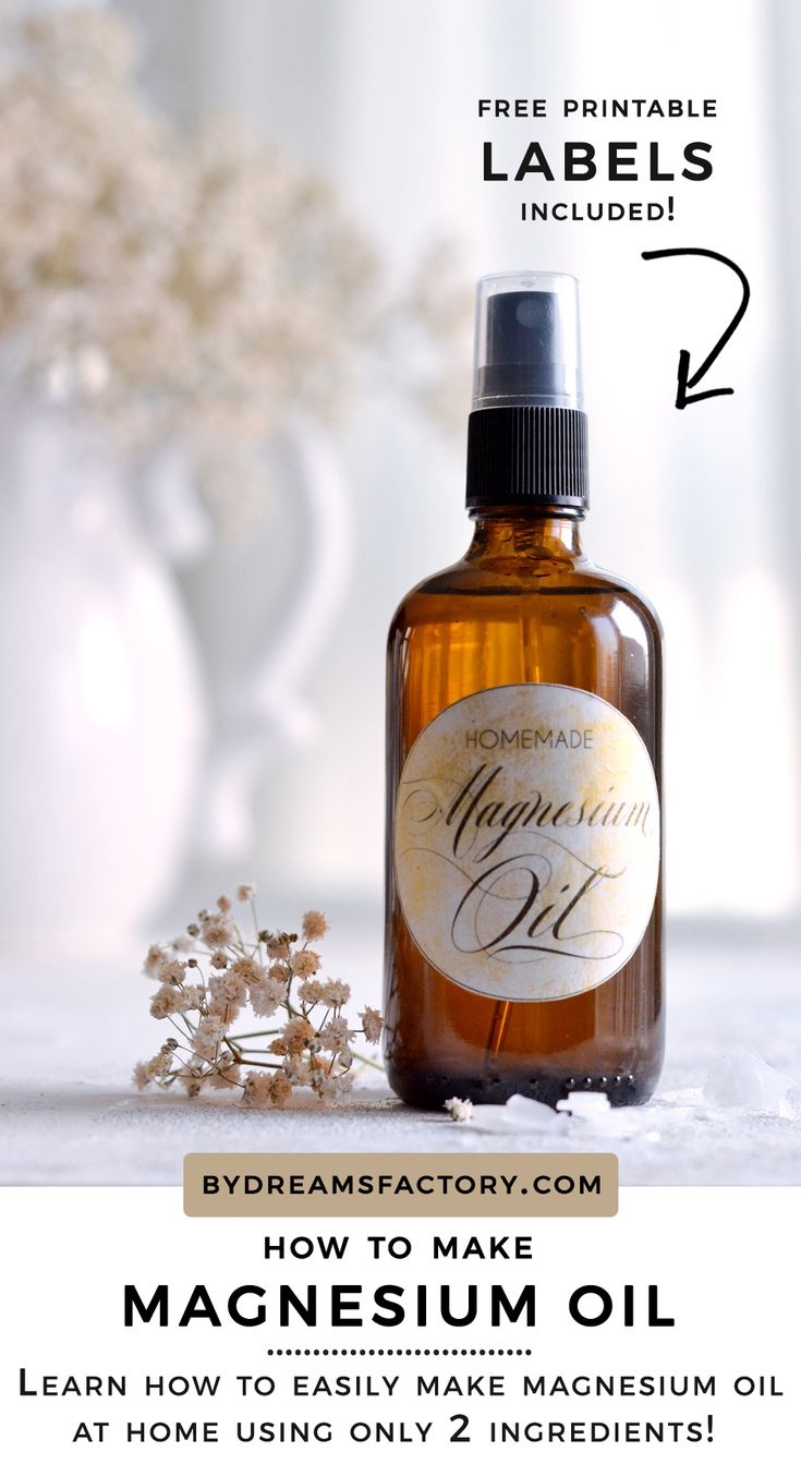 How To Make Magnesium Oil Free Printable Labels Dreams Factory