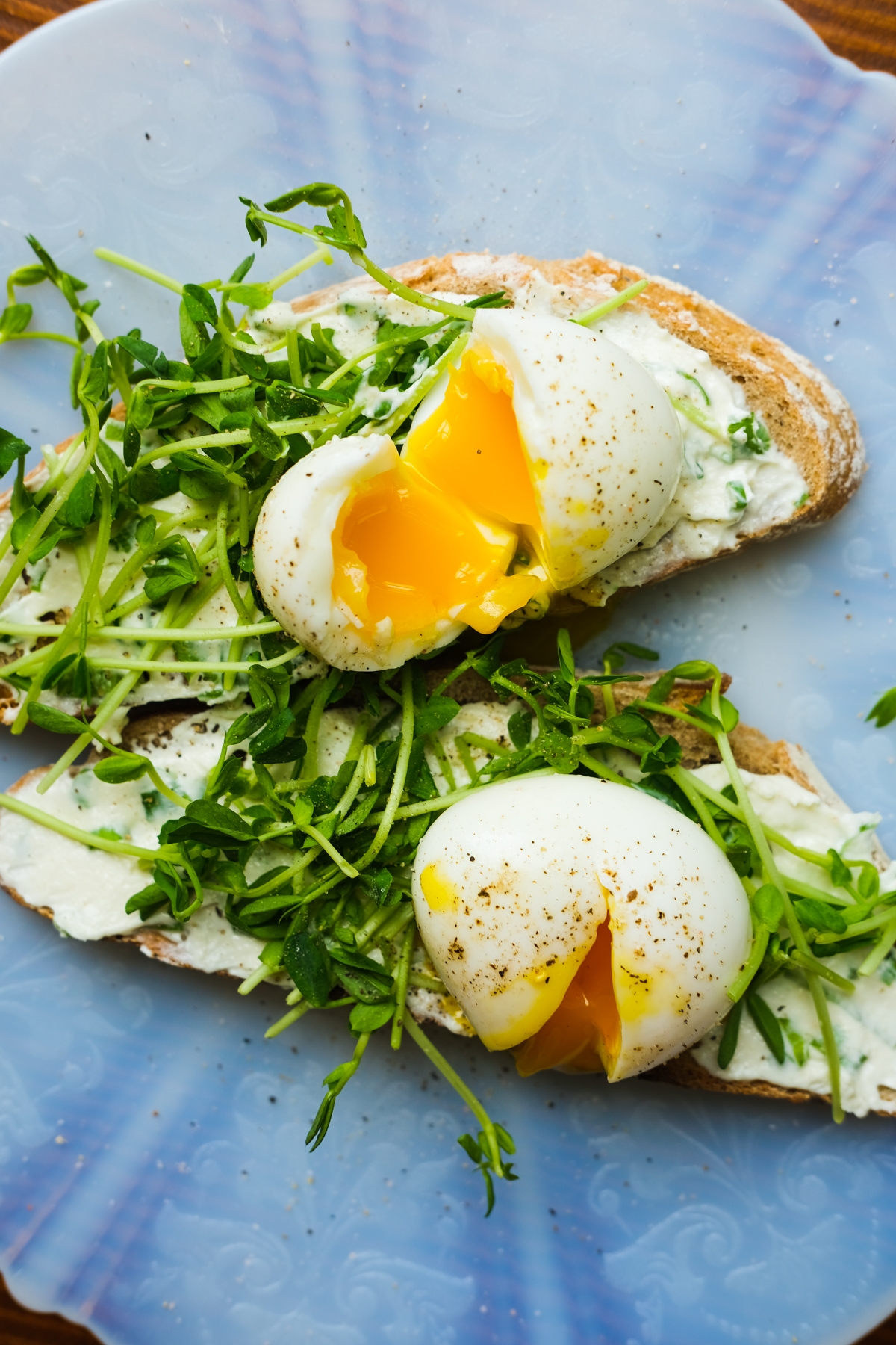 Jammy Eggs On Toast With Scallion Cream Cheese Kiersten Hickman