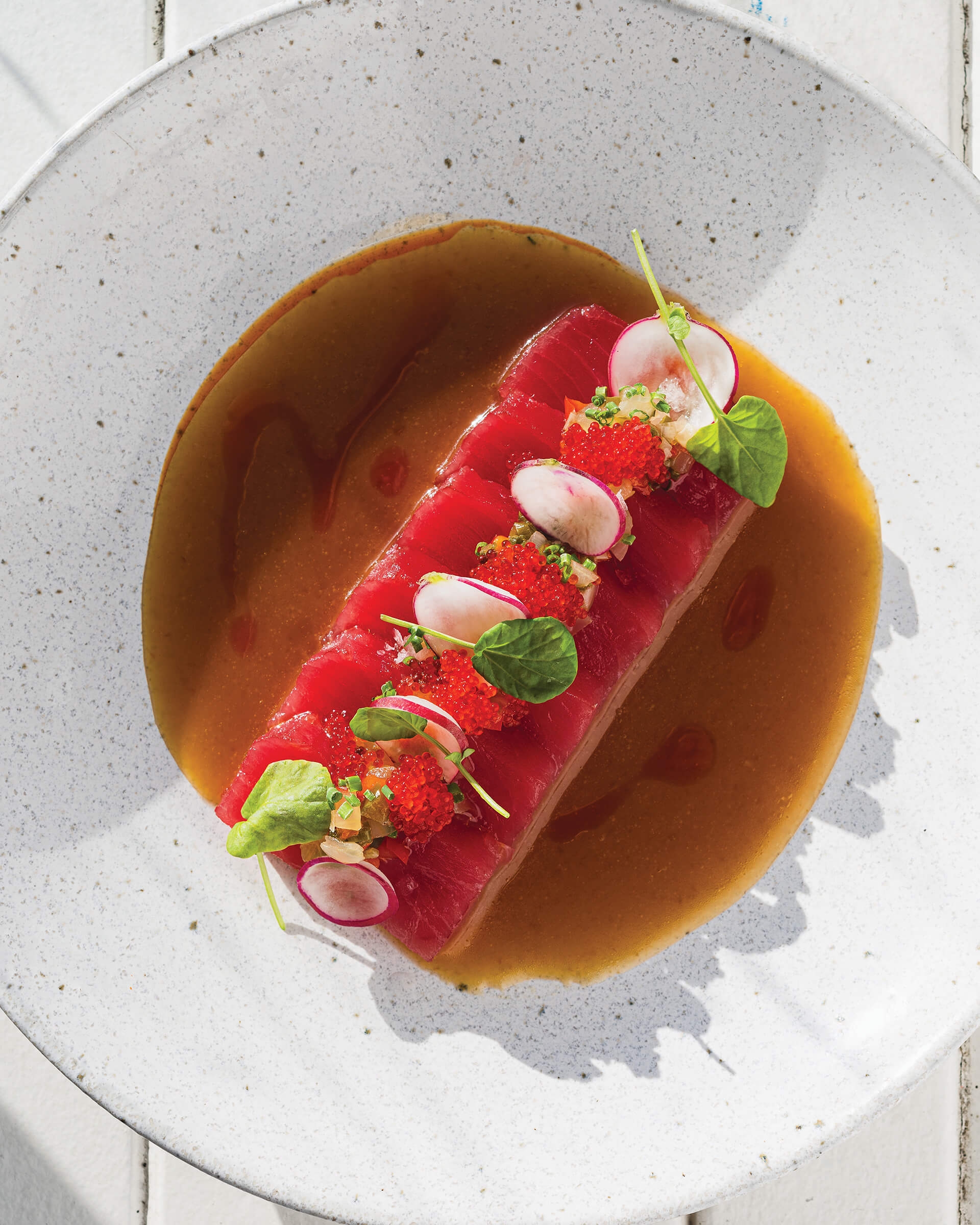 JinBar s Ahi Tuna Crudo Elle Gourmet