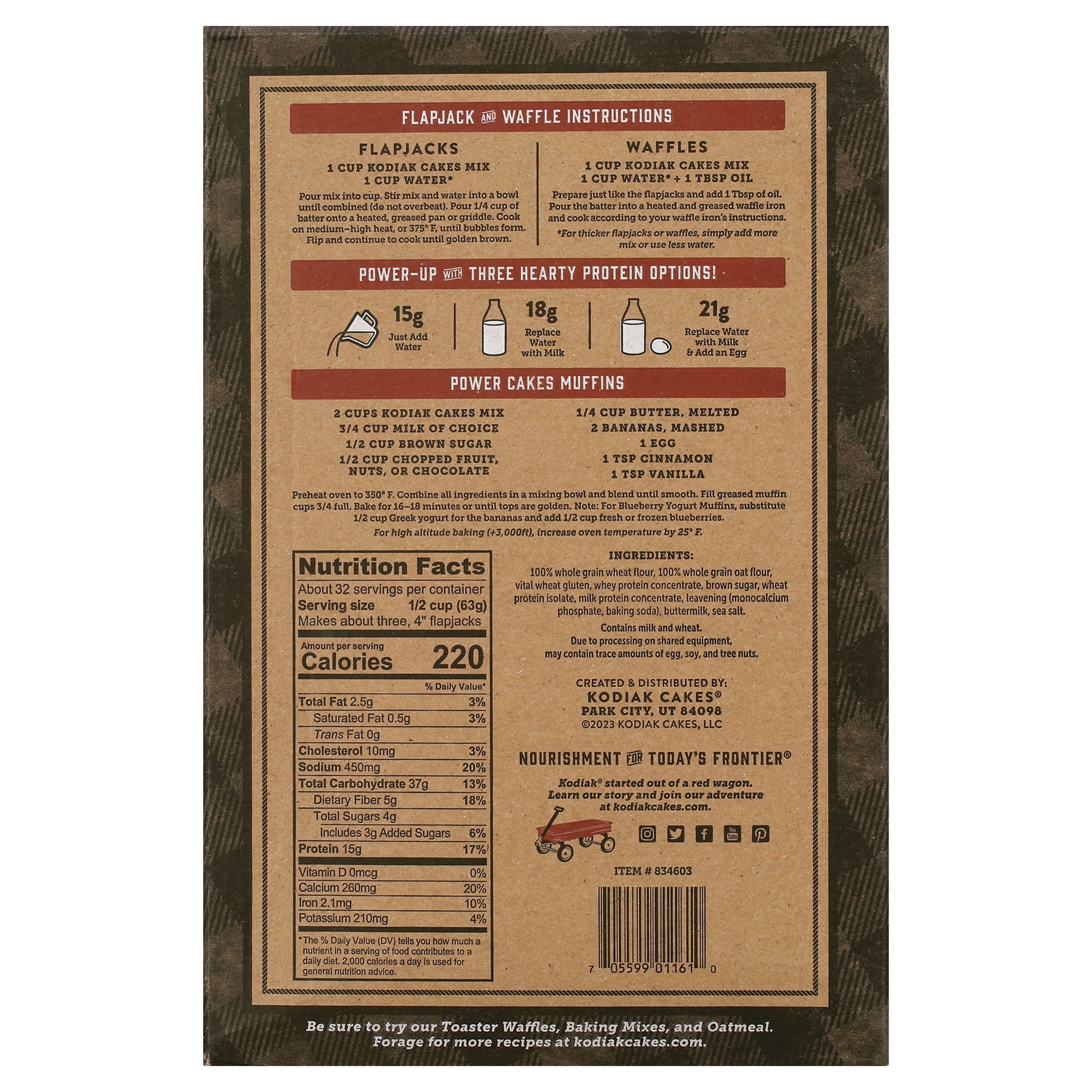 Kodiak Cakes Power Cakes High Protein Buttermilk Flapjack And Waffle Mix 72 Ounce Walmart