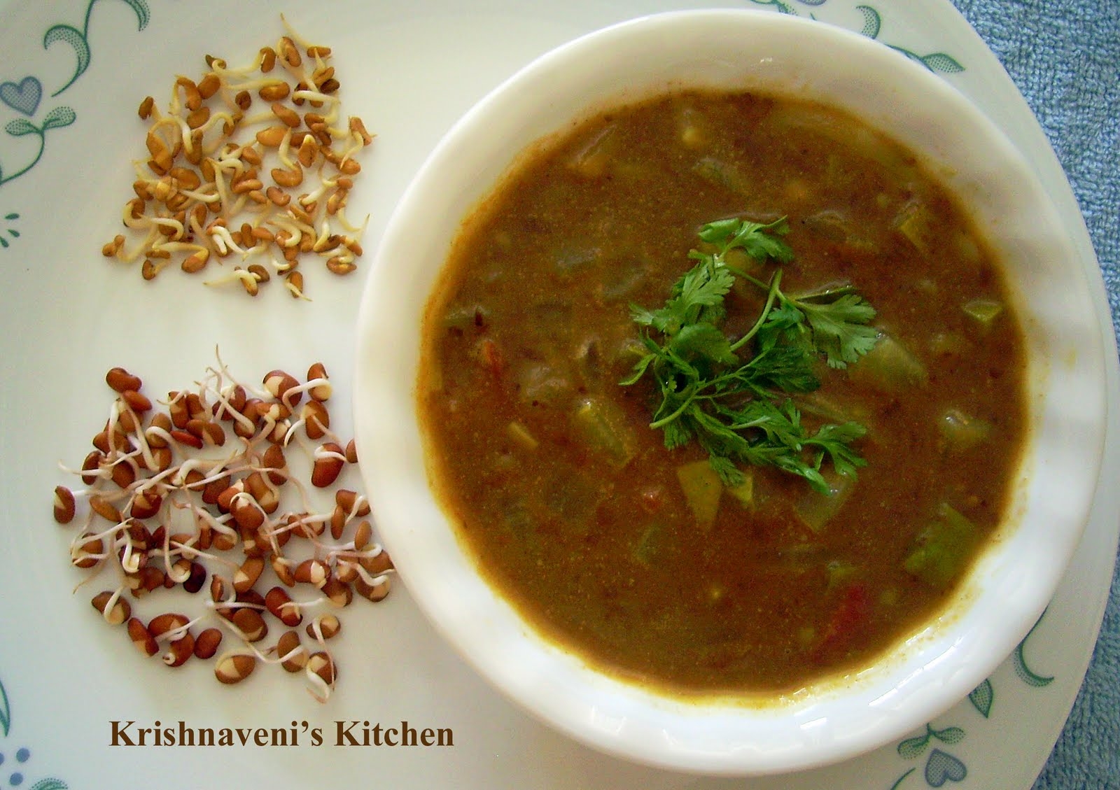 Krishnaveni s Kitchen Sprouted Horse Gram Fenugreek And Bottle Gourd Curry