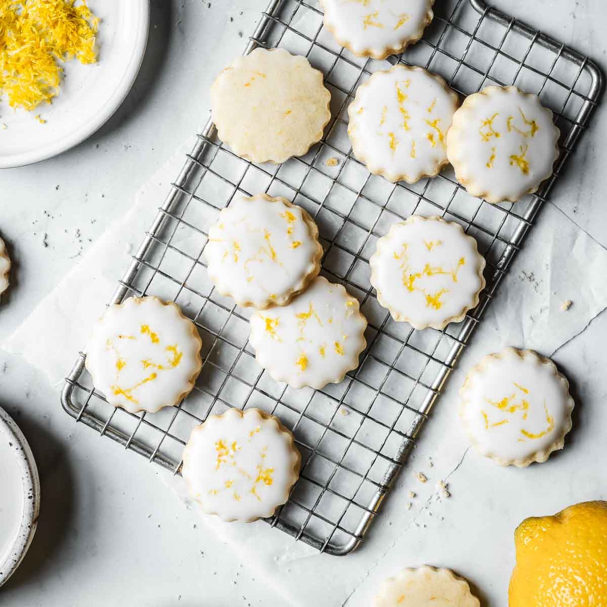 Lemon Shortbread Cookies The Floured Table