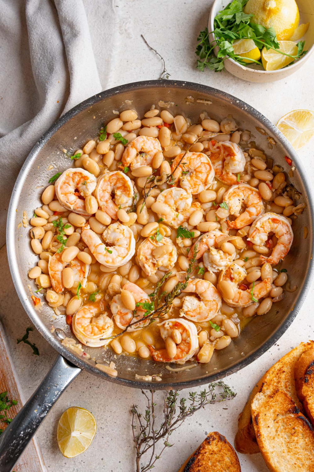 Lemony Shrimp And Bean Stew My Go To Healthy One Pan Meal 