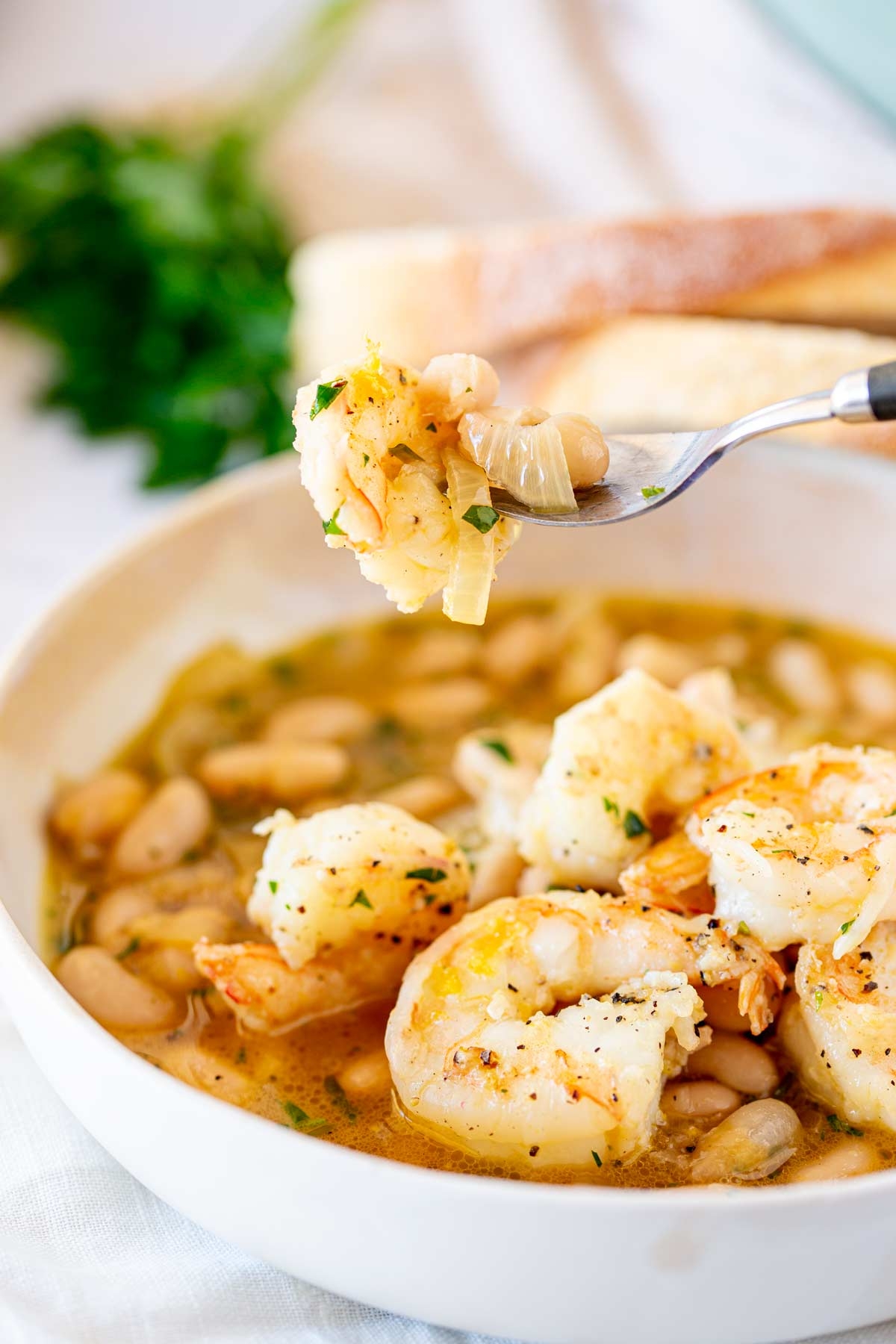 Lemony Shrimp And Bean Stew Sprinkles And Sprouts