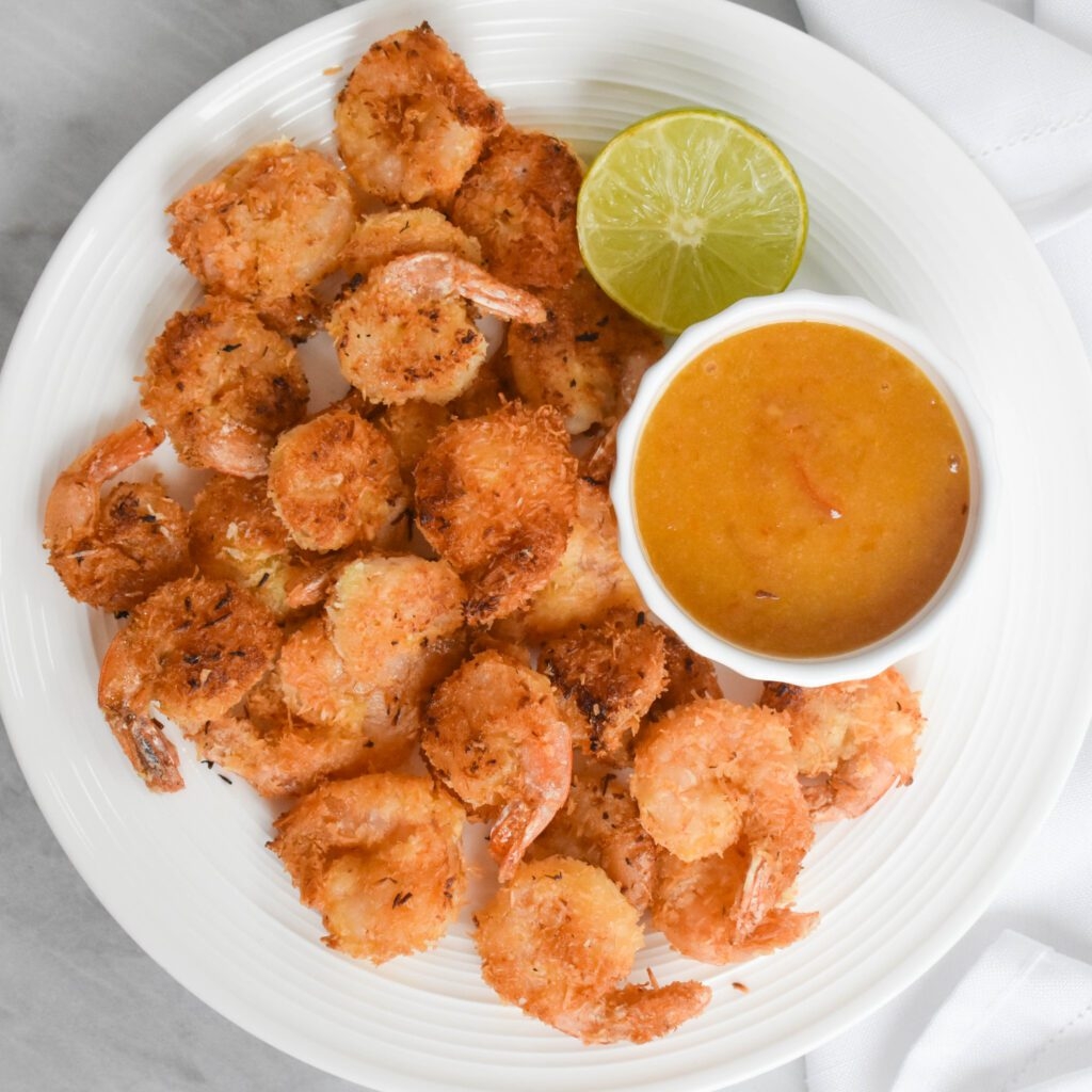 Low FODMAP 30 Minute Coconut Shrimp With Orange Sauce Gluten free Dairy free Dr Rachel Pauls