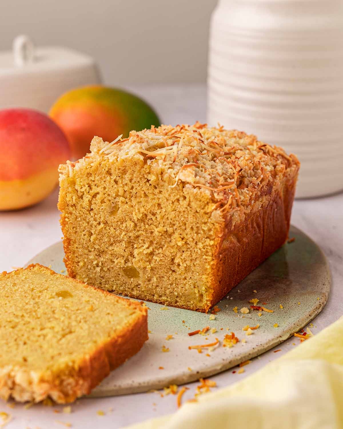 Mango Bread vegan Eggless Rainbow Nourishments
