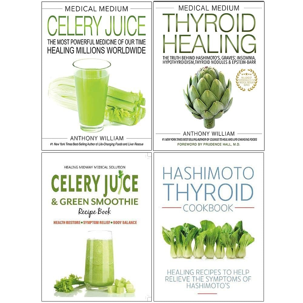Medical Medium Celery Juice Hardcover Medical Medium Thyroid Healing Hardcover Celery Juice Green Smoothie Recipe Book Hashimoto Thyroid Cookbook 4 Books Collection Set Anthony William Iota Publishing Limited 9789123853861 Amazon Books