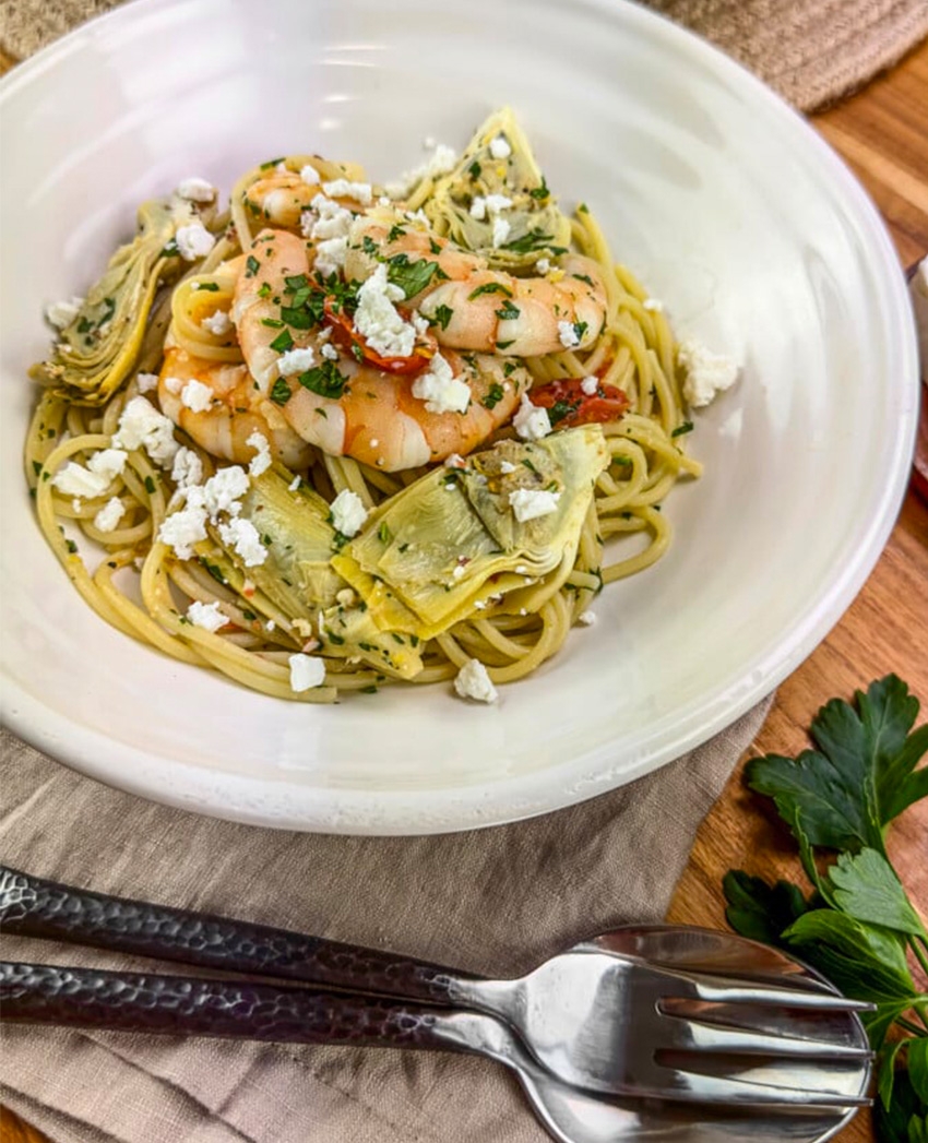 Mediterranean Shrimp Pasta In 30 Minutes Rana s Recipe Mediterranean Shrimp Pasta In 30 Minutes Rana s Recipe
