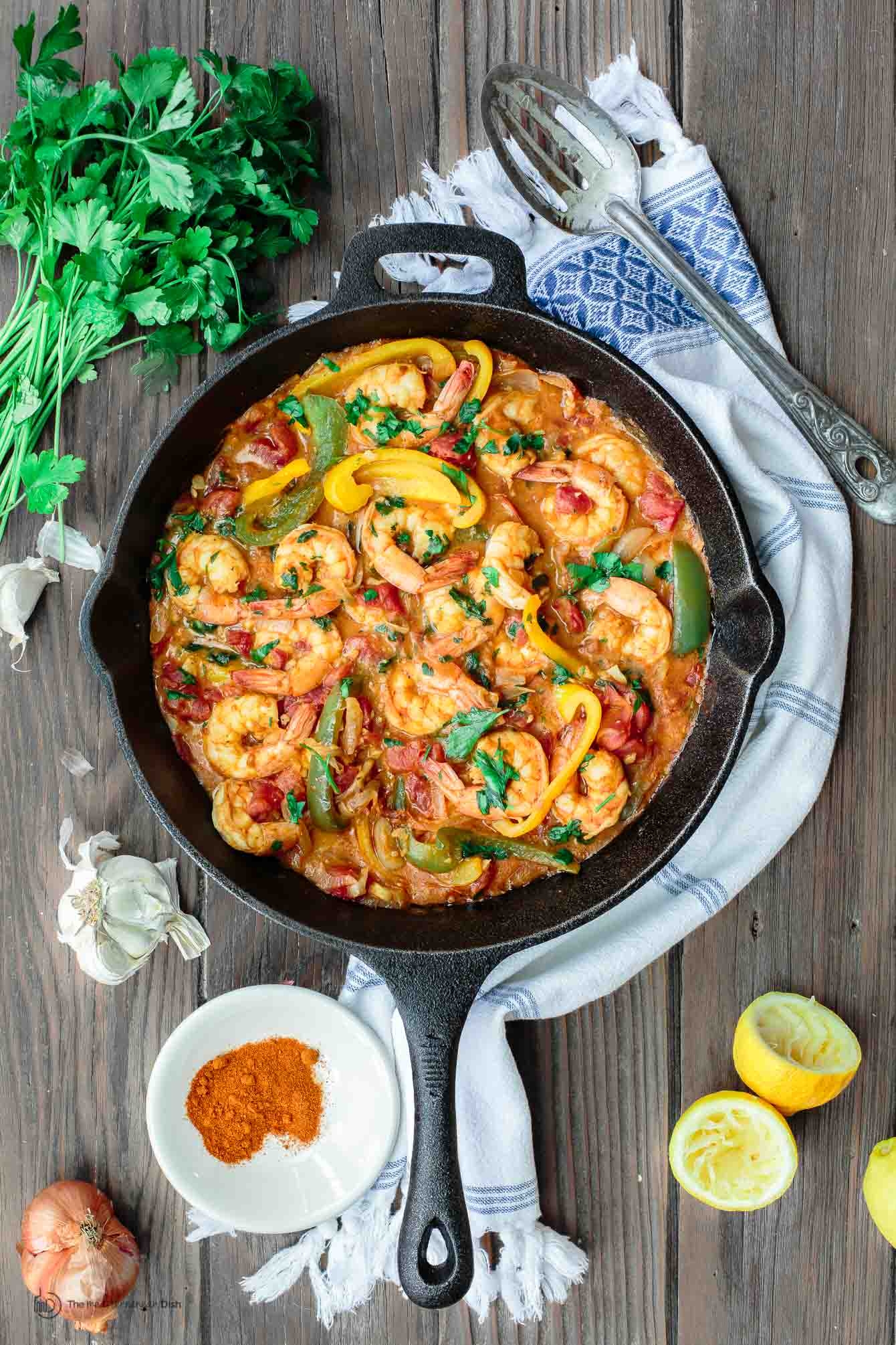 Mediterranean Style Garlic Shrimp Recipe The Mediterranean Dish