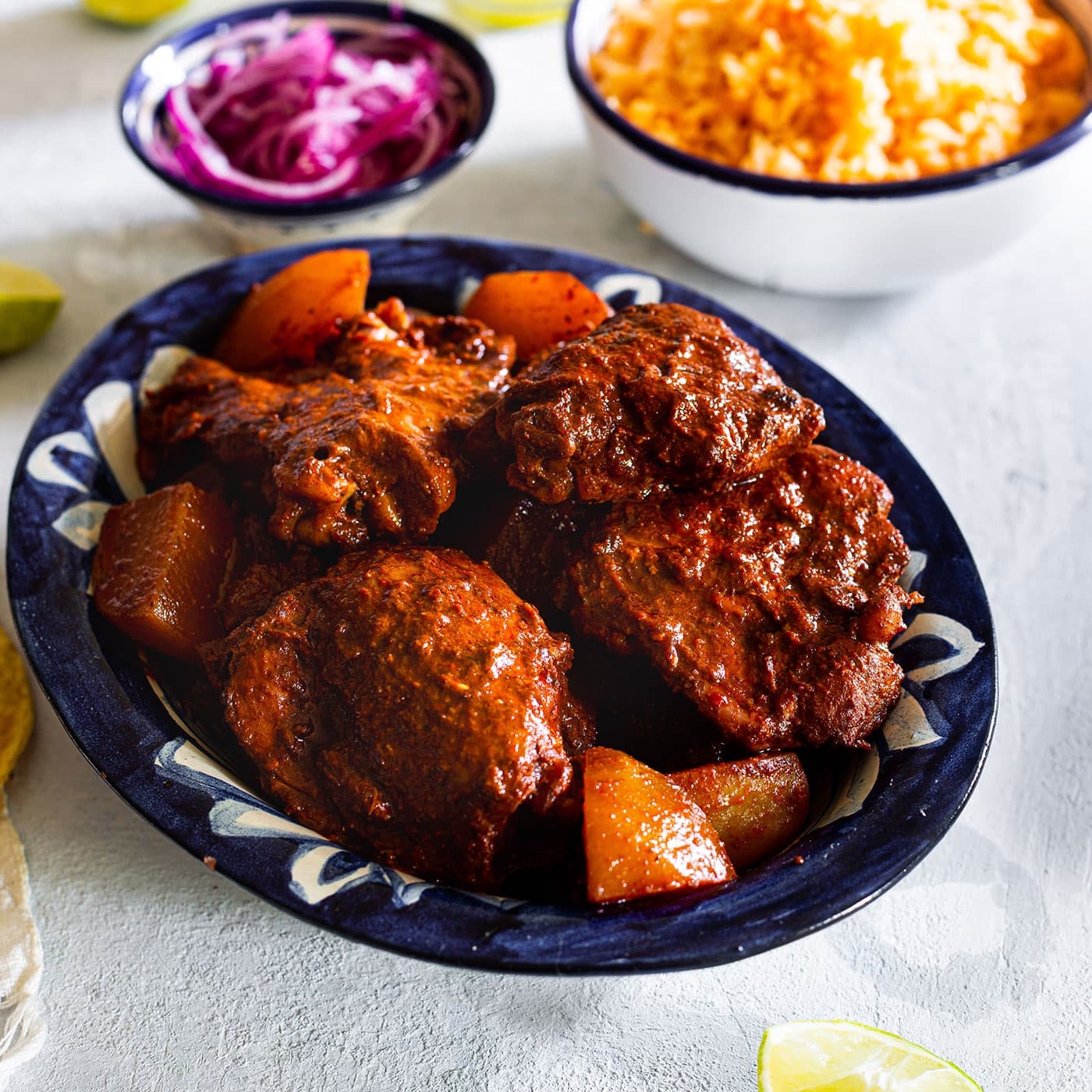 Mexican Adobo Chicken With Potatoes