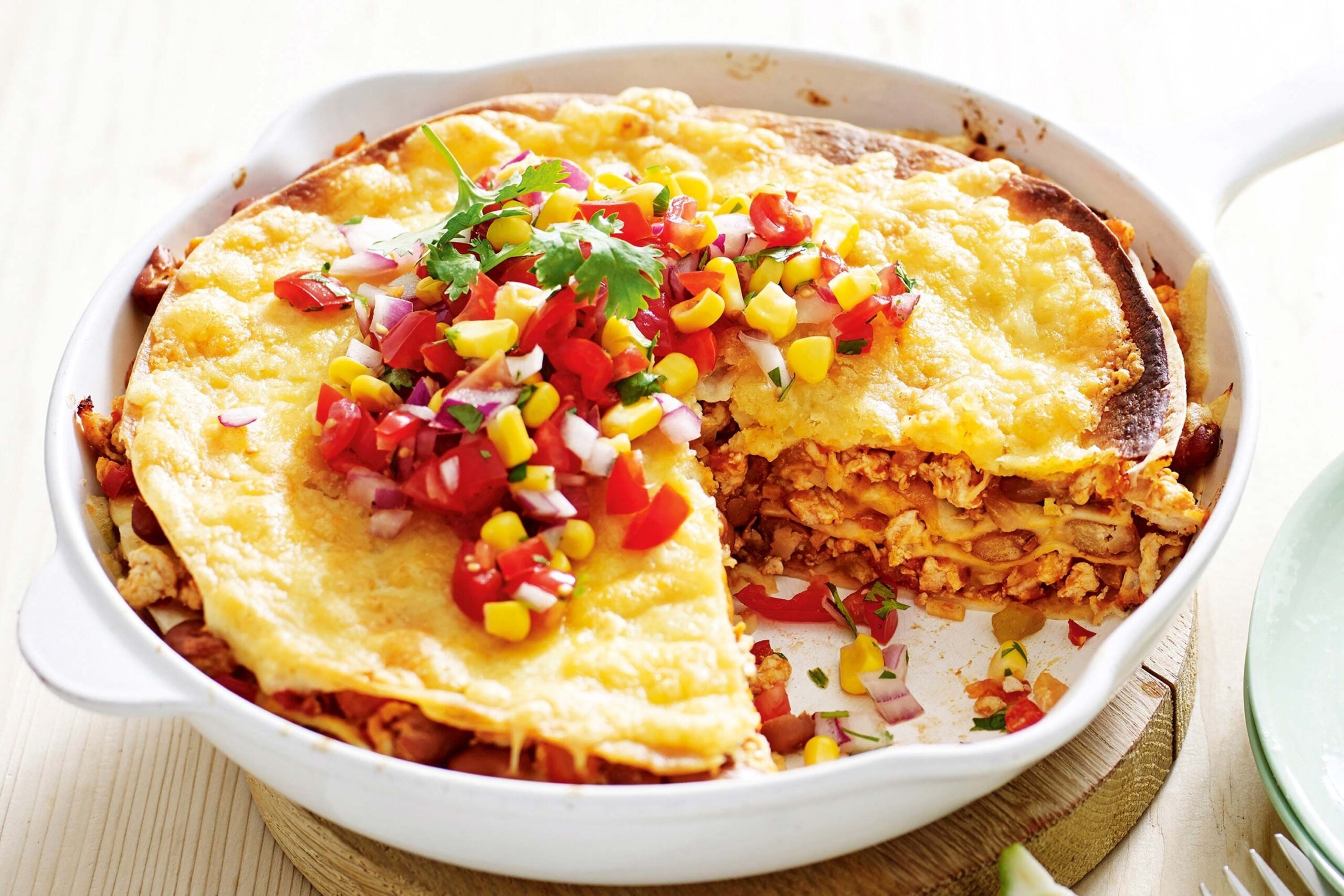 Mexican Chicken Tortilla Bake