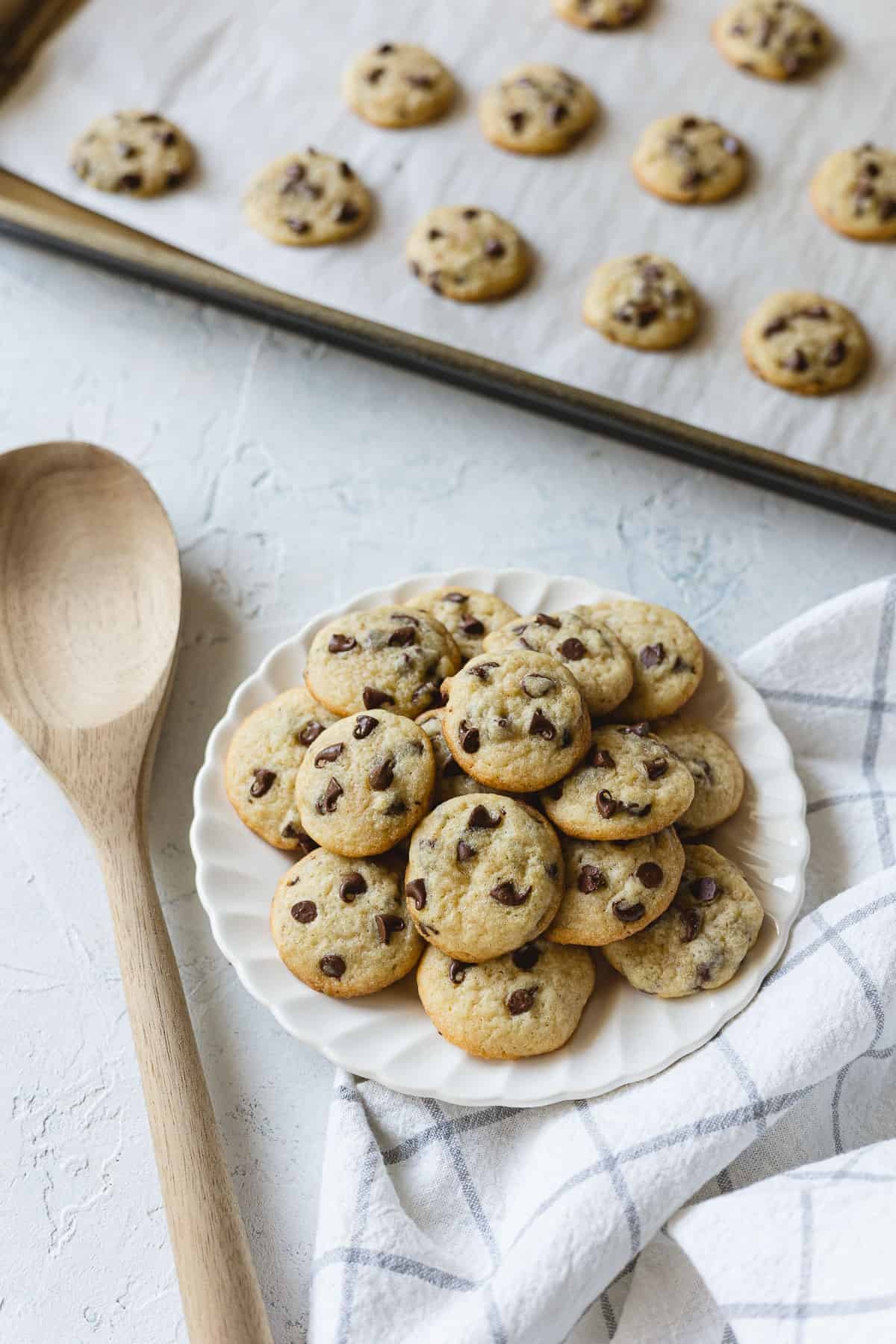 Mini Chocolate Chip Cookies soft Chewy Bellewood Cottage