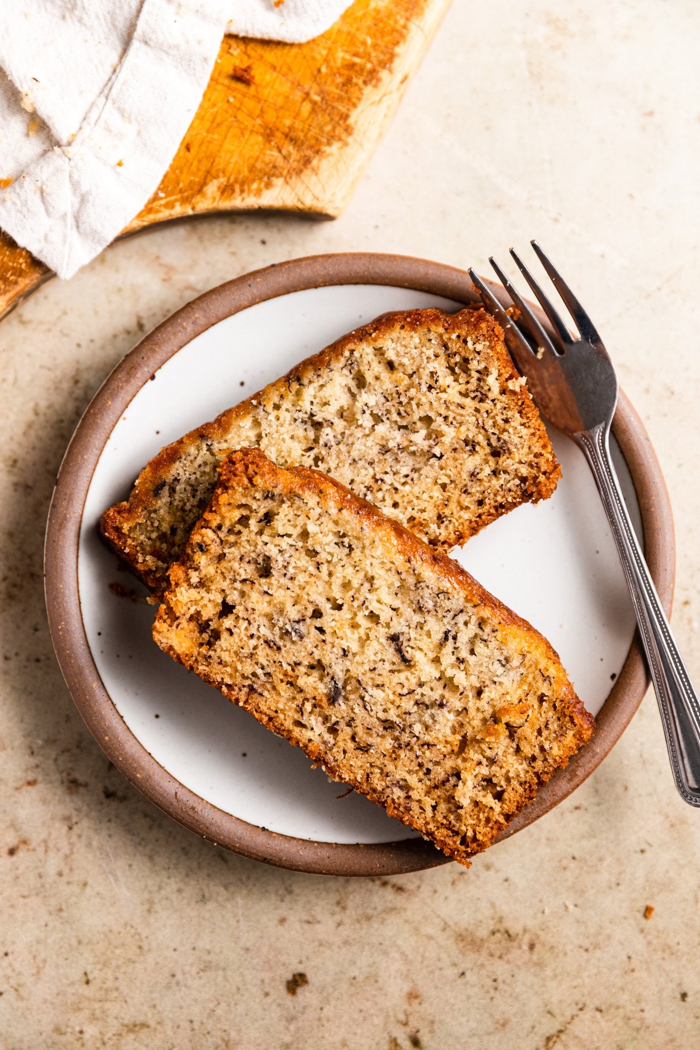 Moist Banana Bread With Oil Frosting And Fettuccine
