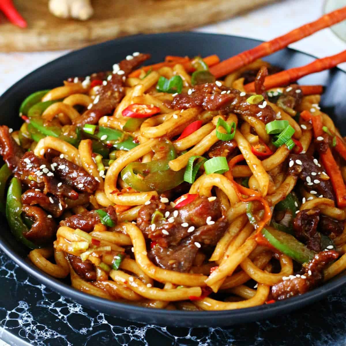 Mongolian Beef Noodles Chili To Choc