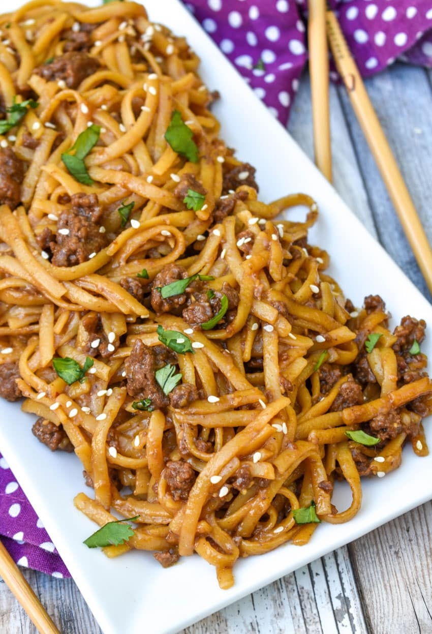 Mongolian Ground Beef Noodles The Quicker Kitchen Mongolian Ground Beef Noodles The Quicker Kitchen