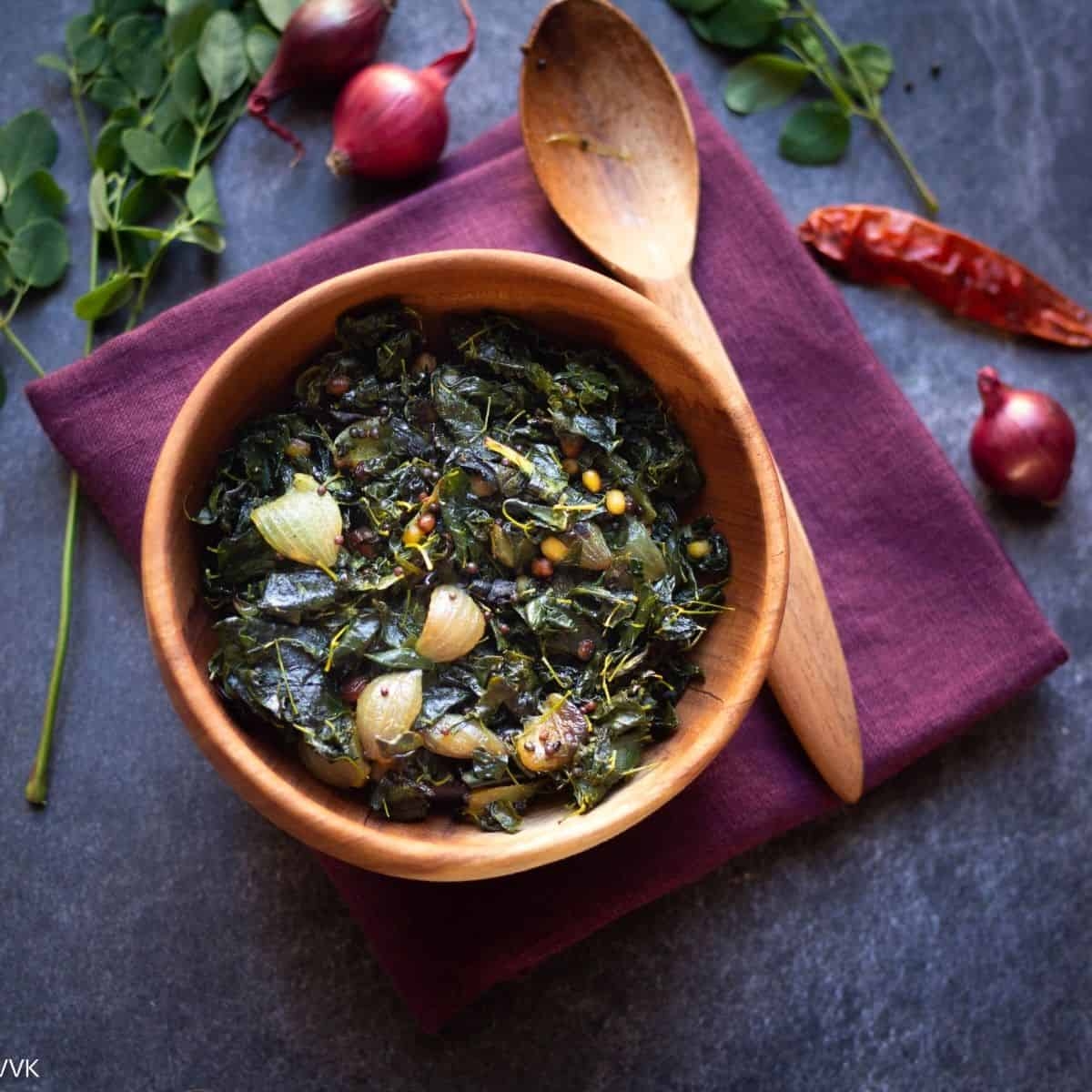 Murungai Keerai Poriyal Drumstick Leaves Stir Fry Moringa Leaves Stir Fry