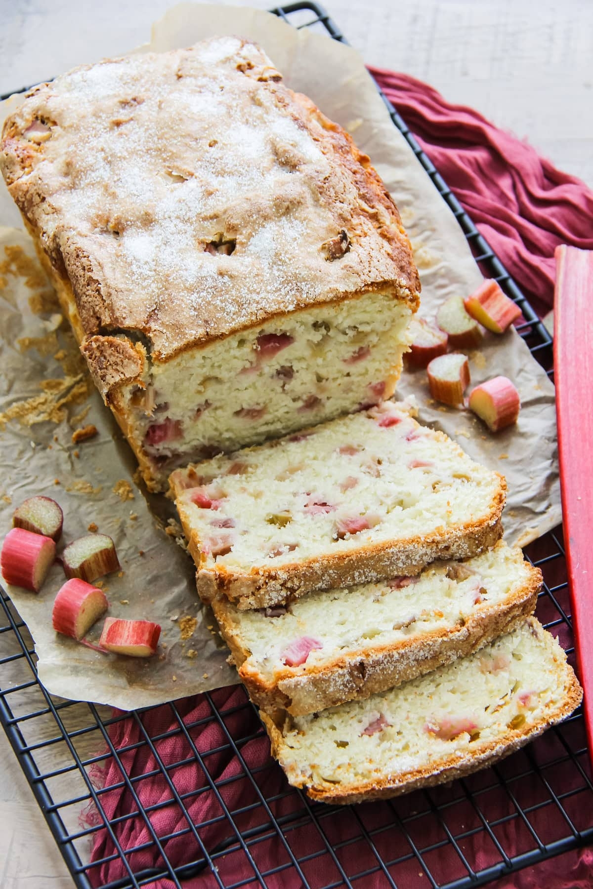 My Favourite Rhubarb Bread Recipe A Pretty Life In The Suburbs