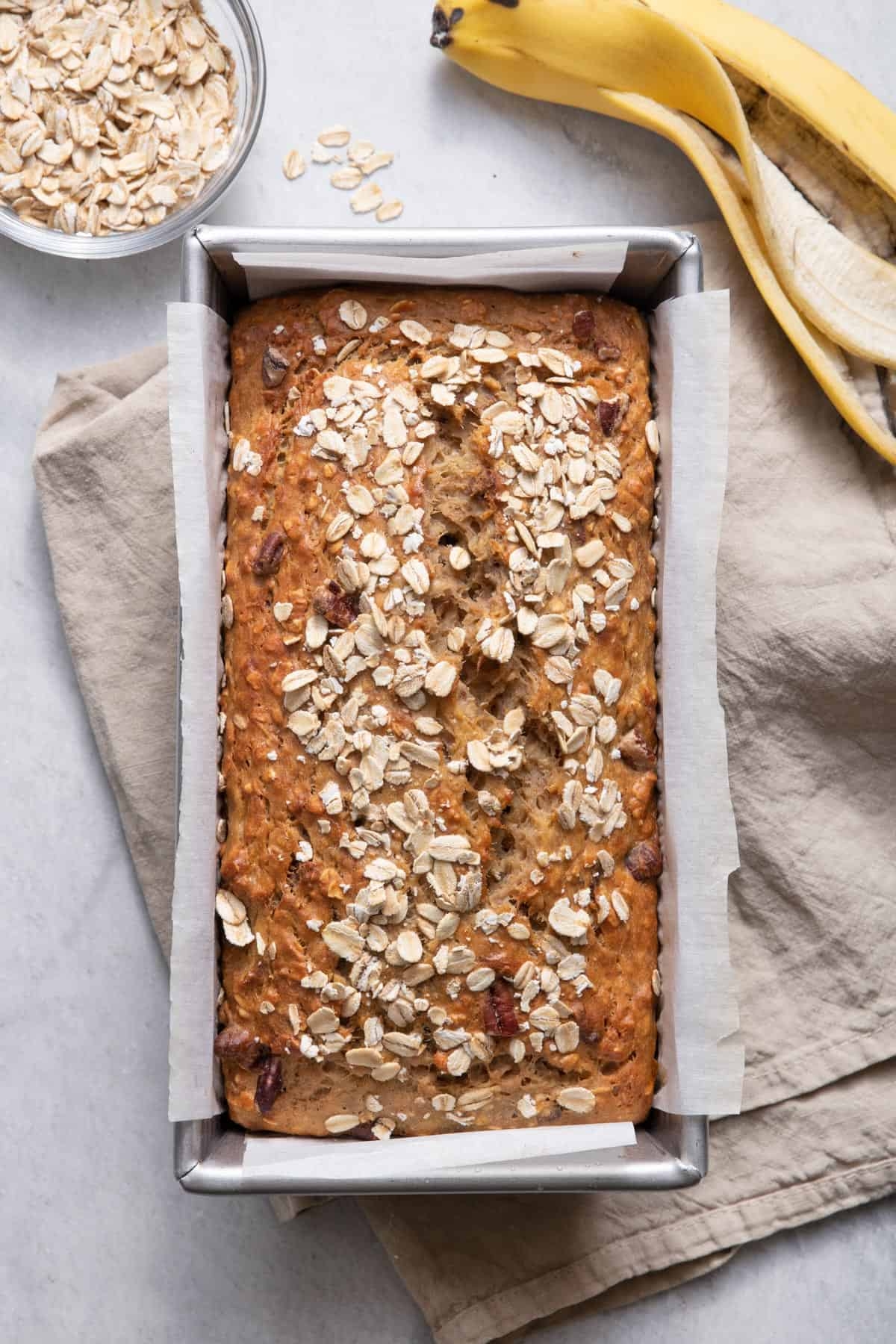 Oatmeal Banana Bread Made With Greek Yogurt Feel Good Foodie