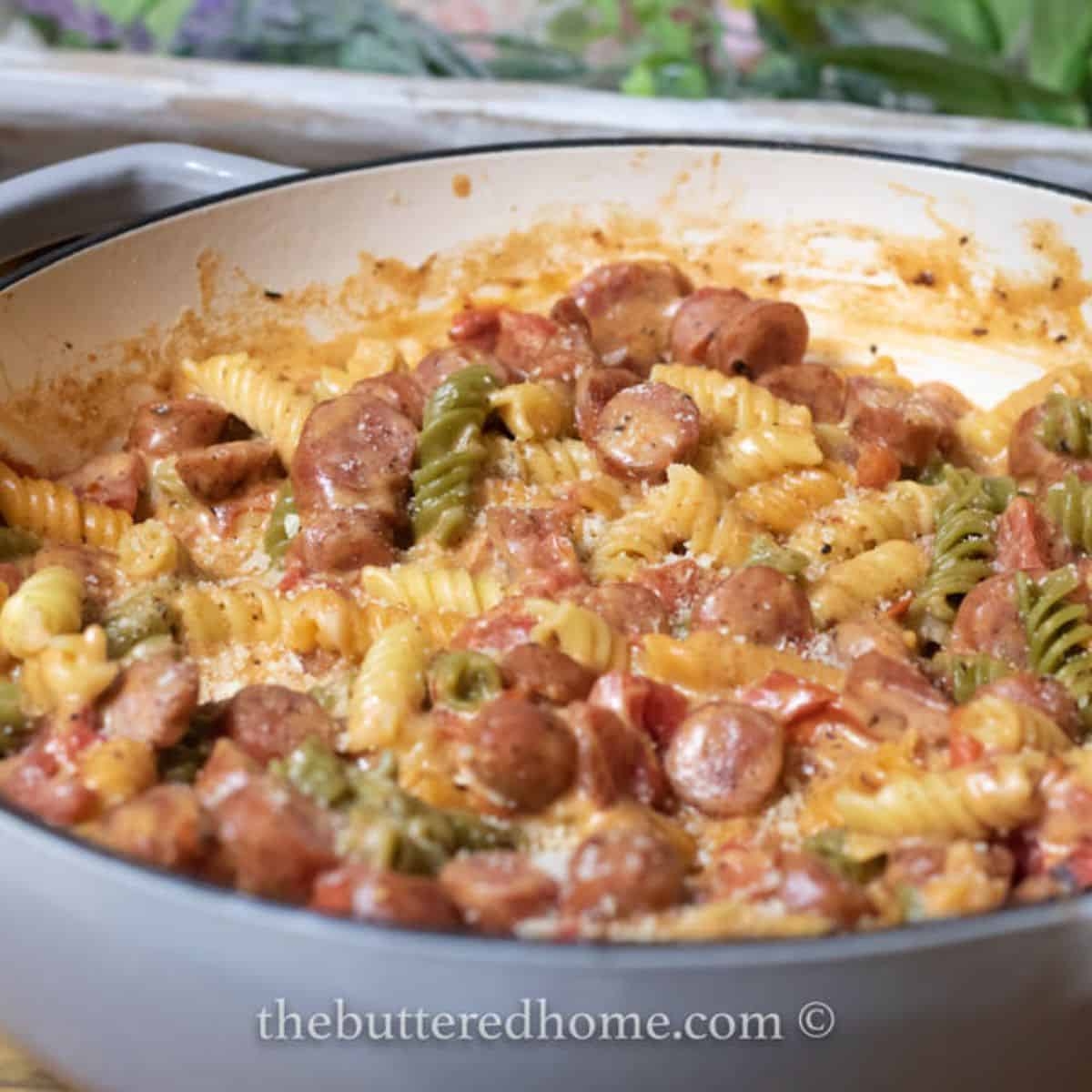 One Pan Conecuh Pasta The Buttered Home