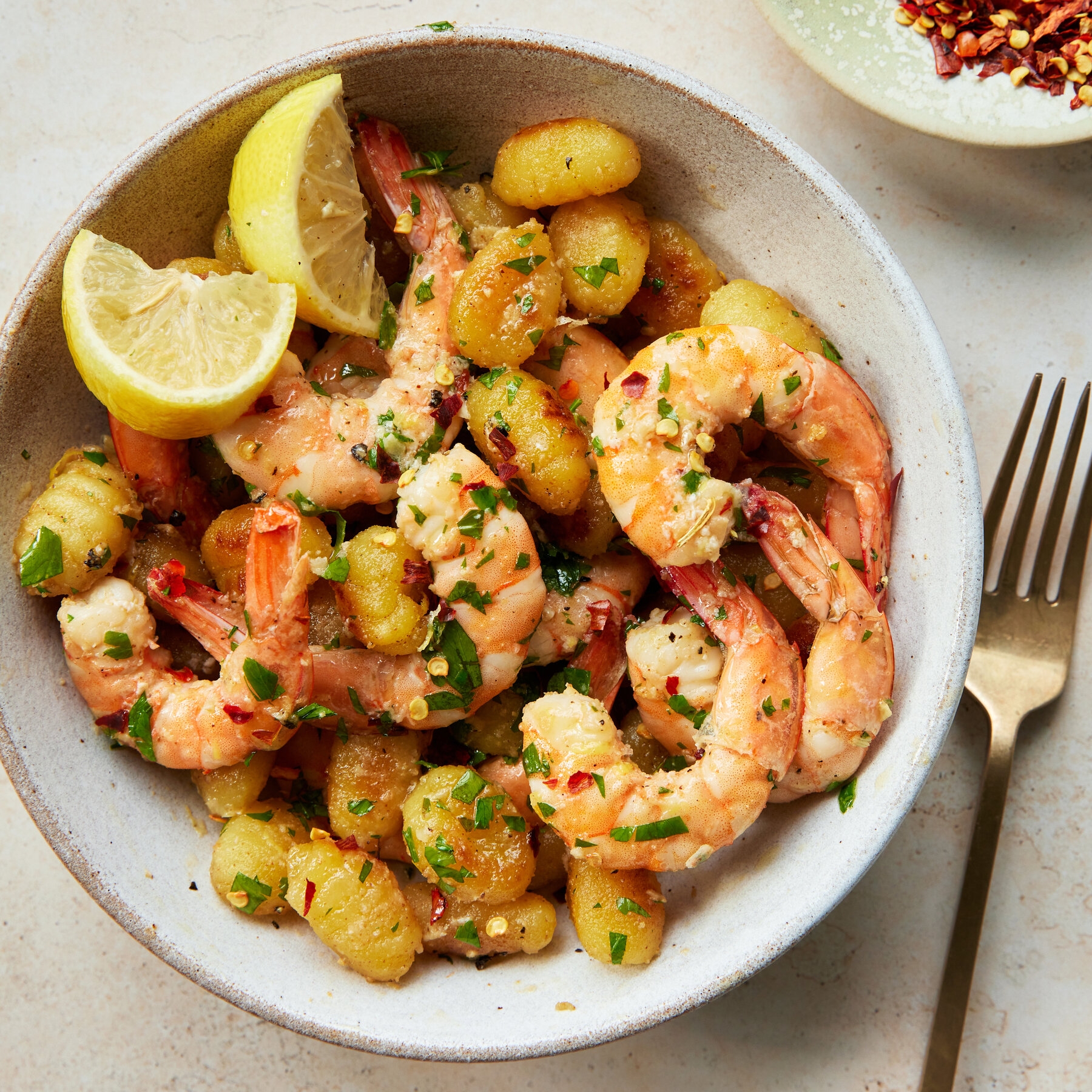 One Pan Shrimp Scampi With Crispy Gnocchi Recipe