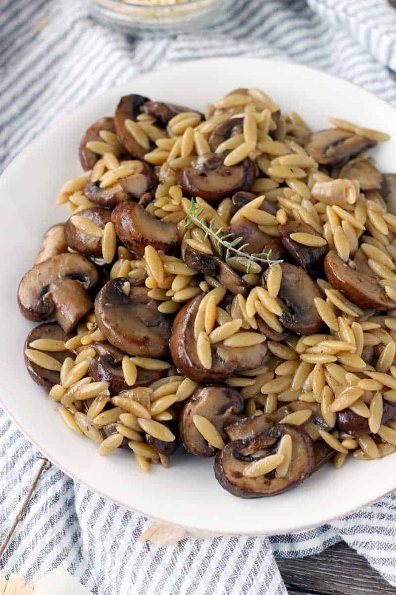 One Pot Orzo With Mushrooms Browned Butter And Thyme Bowl Of Delicious One Pot Orzo With Mushrooms Browned Butter And Thyme Bowl Of Delicious