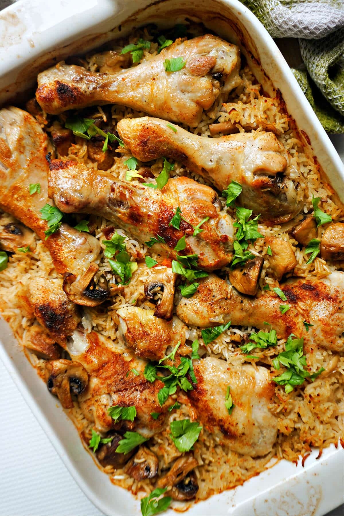 Oven Baked Chicken And Rice With Mushrooms My Gorgeous Recipes