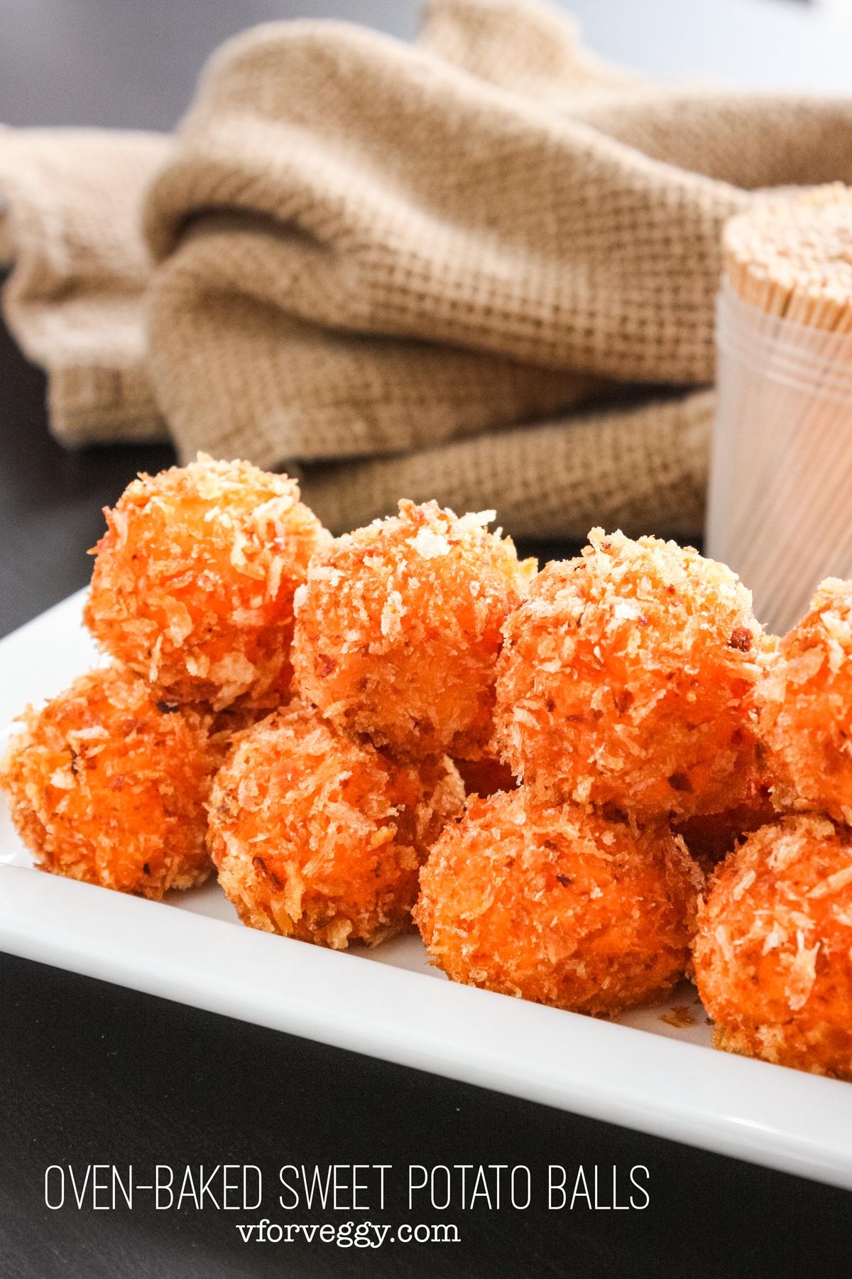Oven Baked Sweet Potato Balls V For Veggy