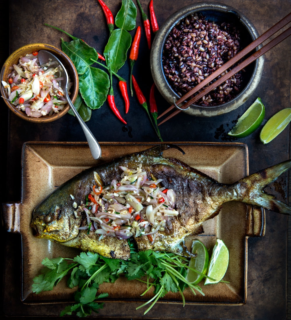 Pan Fried Whole Fish Pompano With Sambal Matah WILD GREENS SARDINES Pan Fried Whole Fish Pompano With Sambal Matah WILD GREENS SARDINES