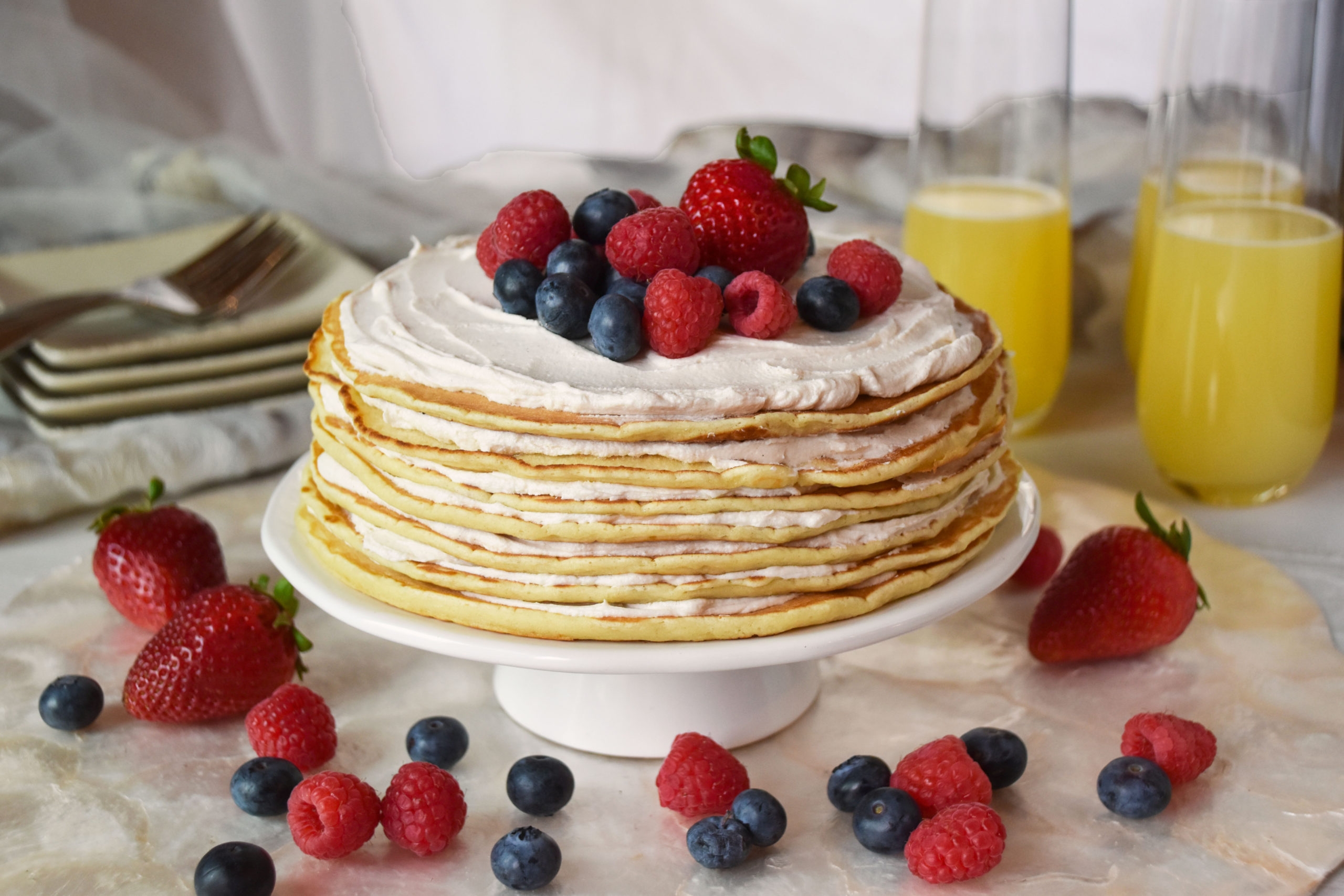 Pancake Cake Meals Heels Cocktails
