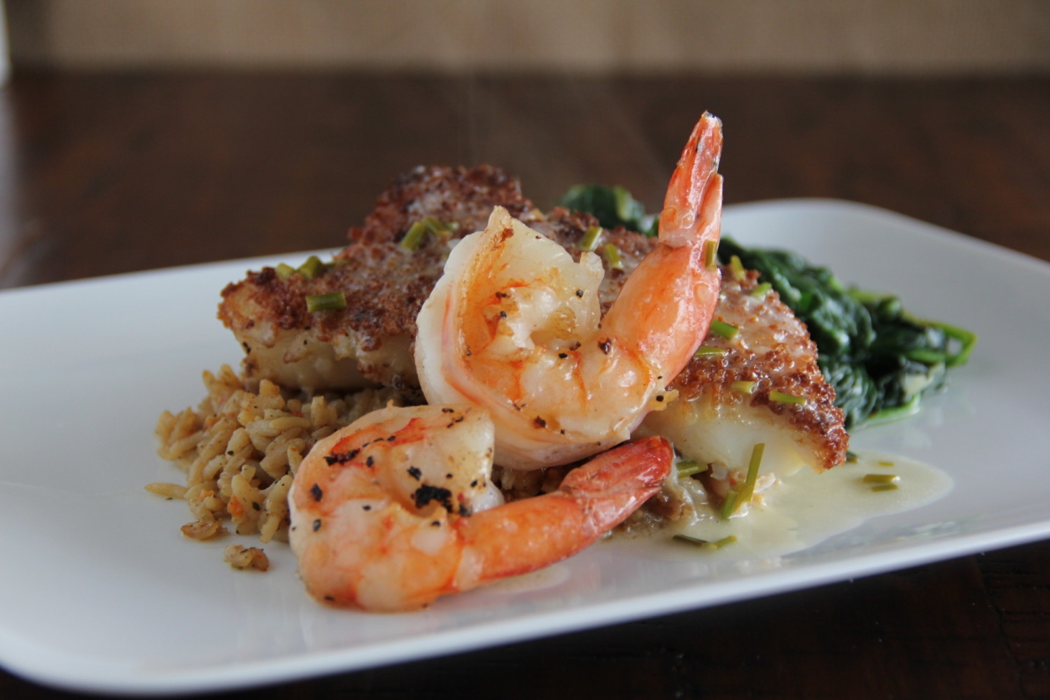 Panko Crusted Cod Shrimp With A Lemon Beurre Blanc Say Grace