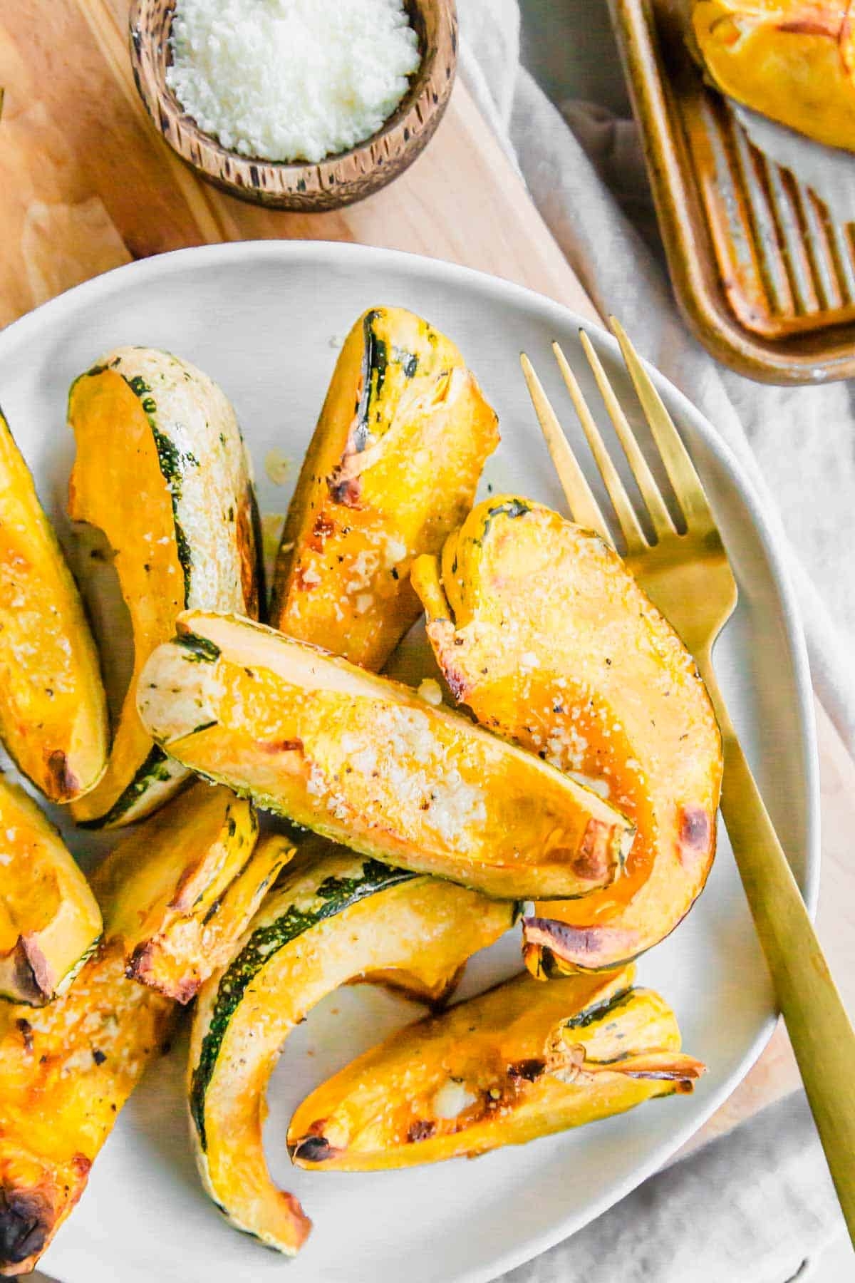 Parmesan Roasted Carnival Squash Running To The Kitchen Parmesan Roasted Carnival Squash Running To The Kitchen