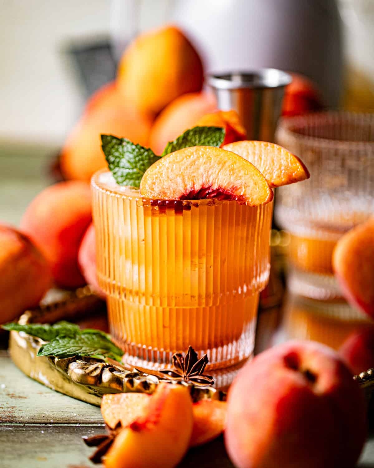 Peach Bourbon Cocktail Britney Breaks Bread Peach Bourbon Cocktail Britney Breaks Bread