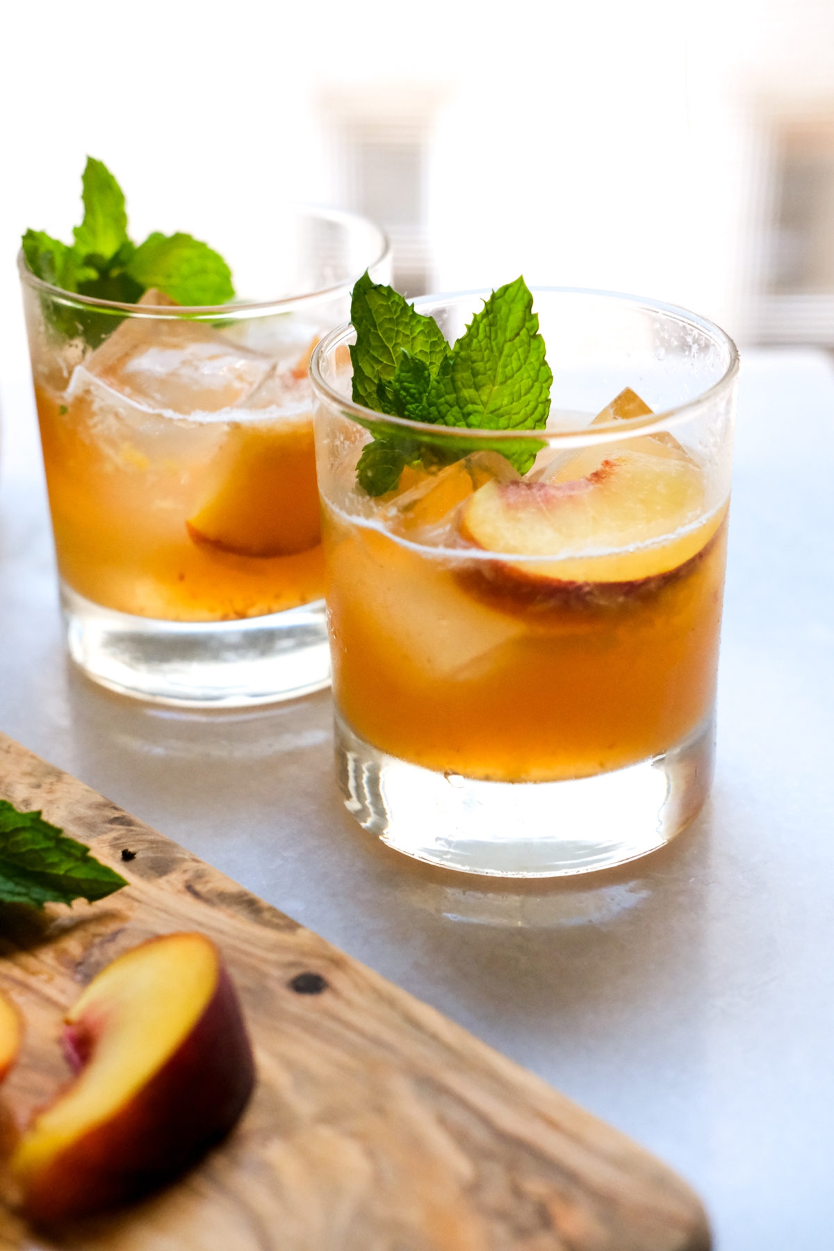 Peach Bourbon Smash Cocktail Recipe Kiersten Hickman Peach Bourbon Smash Cocktail Recipe Kiersten Hickman