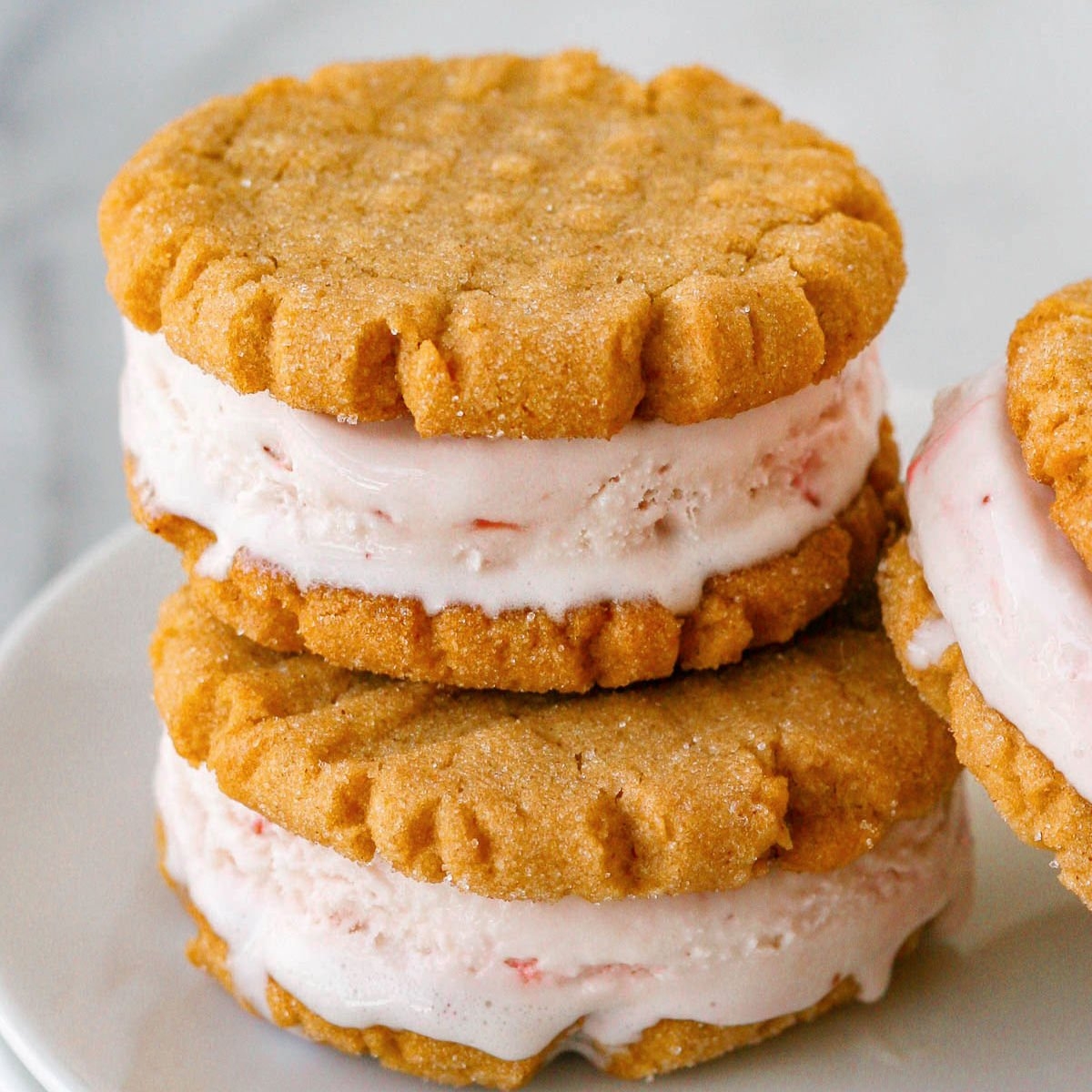 Peanut Butter Cookie Ice Cream Sandwich Glorious Treats