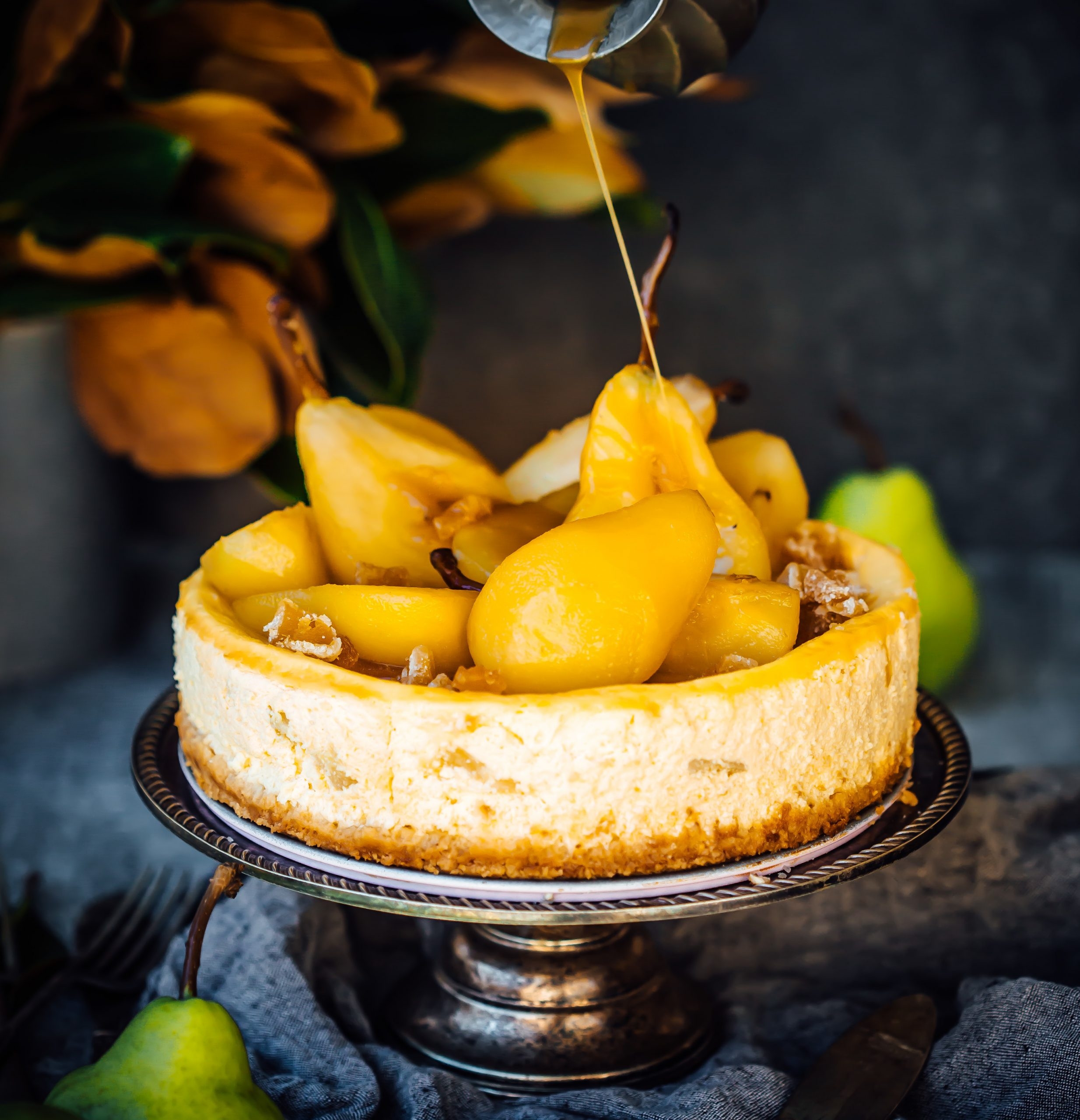 Pear And Ginger Ricotta Cheesecake Australian Pears Pear And Ginger Ricotta Cheesecake Australian Pears