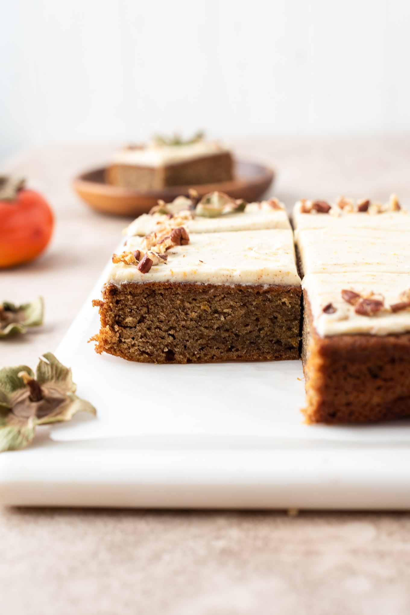 Persimmon Cake With Brown Butter Orange Frosting Flavor The Moments Persimmon Cake With Brown Butter Orange Frosting Flavor The Moments
