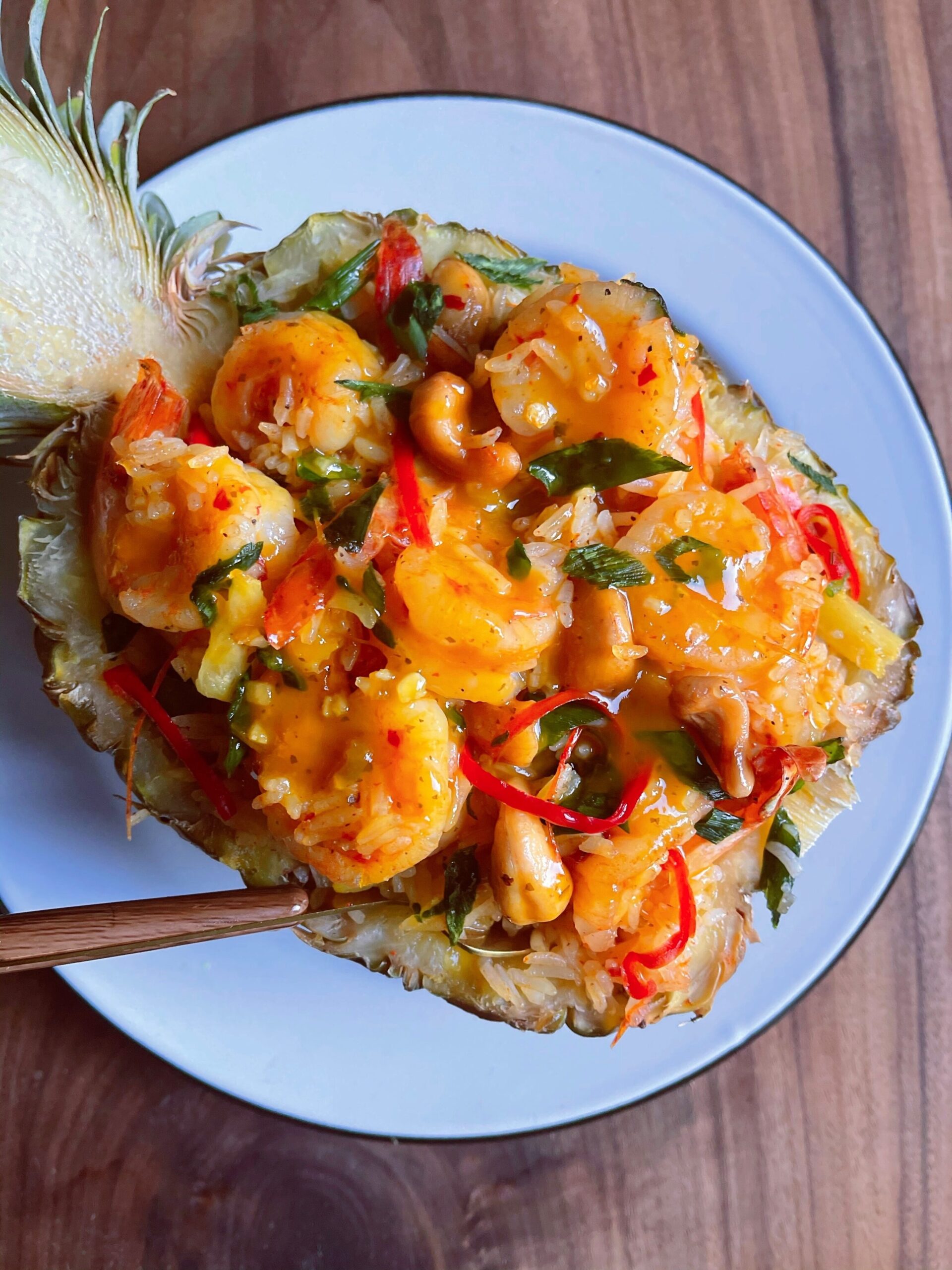 Pineapple Shrimp Rice In A Pineapple Bowl Dominica Gourmet Pineapple Shrimp Rice In A Pineapple Bowl Dominica Gourmet