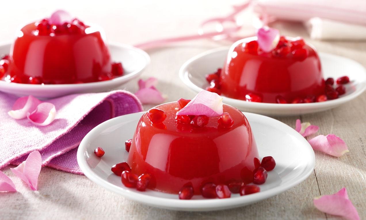 Pomegranate And Rose Jelly Desserts Recipe Dr Oetker Pomegranate And Rose Jelly Desserts Recipe Dr Oetker