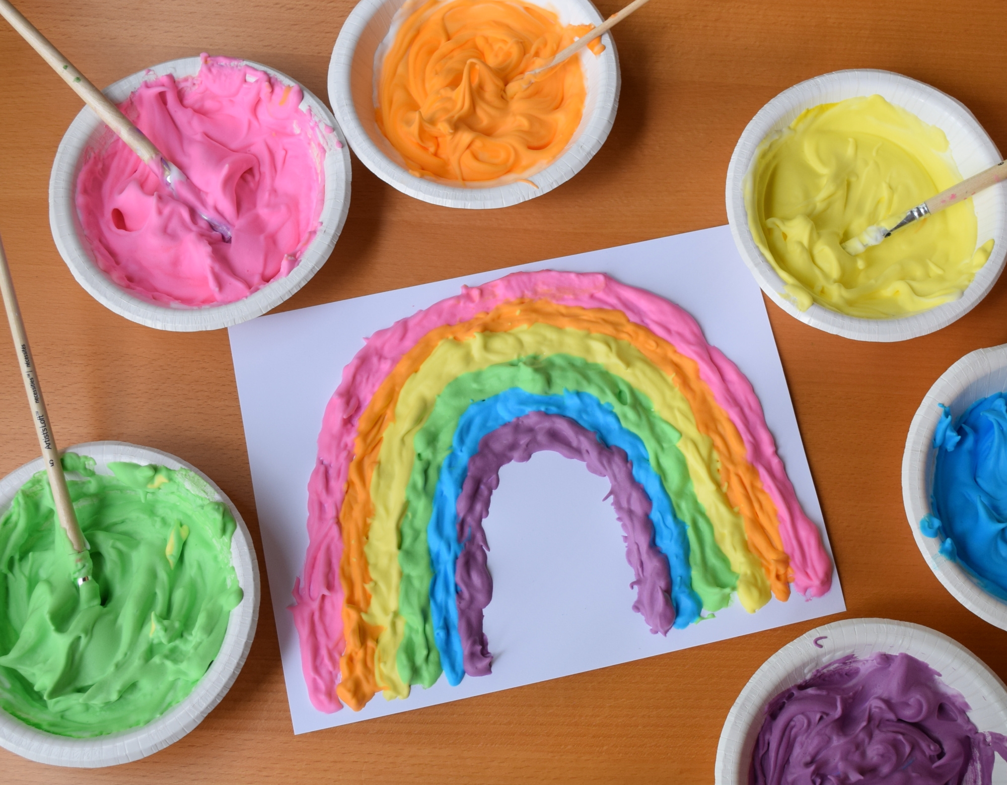 Puffy Paint Rainbow What Can We Do With Paper And Glue