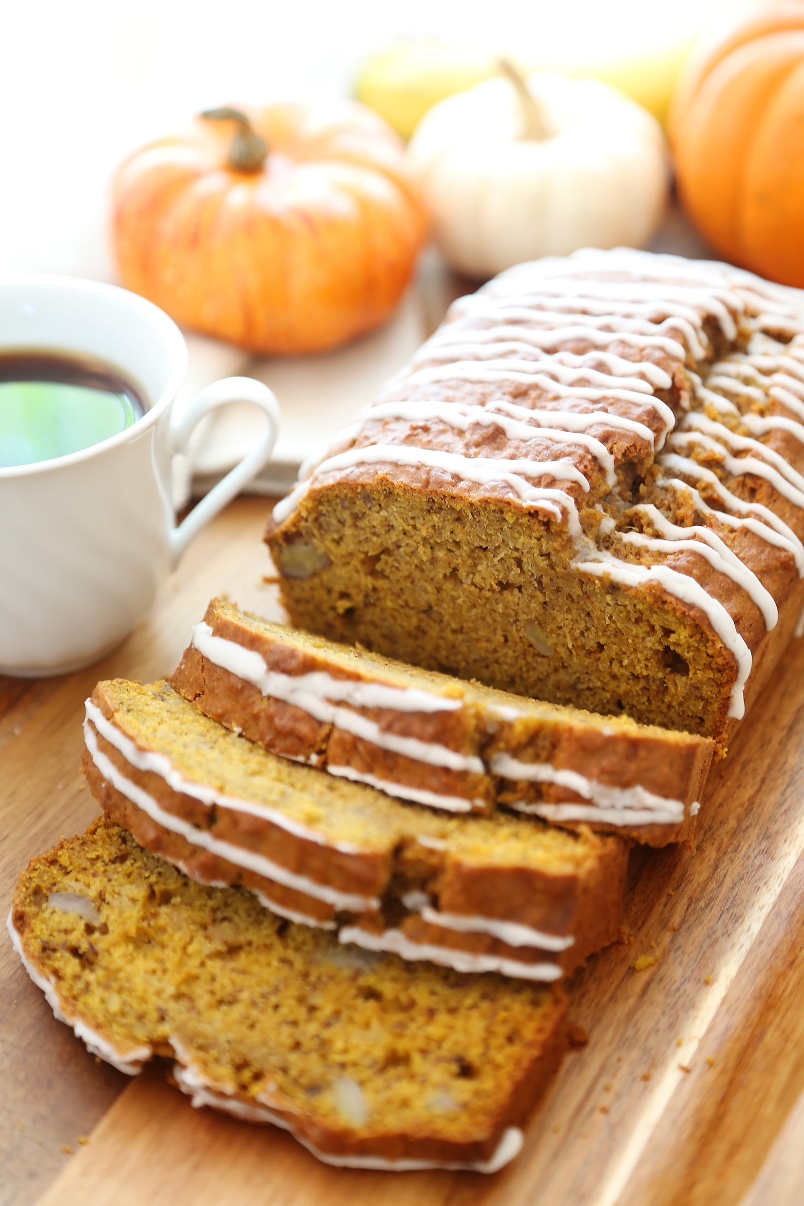 Pumpkin Banana Bread With Vanilla Glaze The Comfort Of Cooking