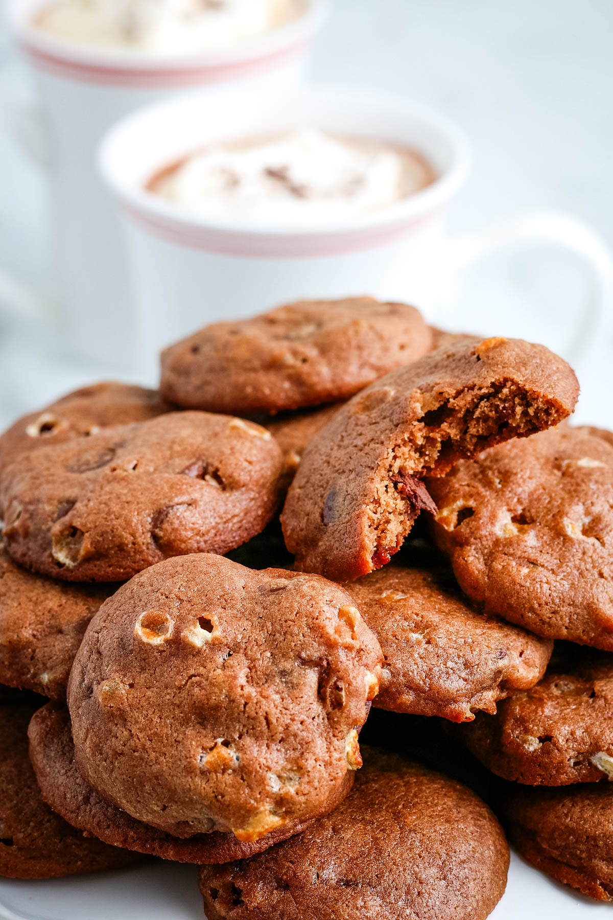 Quick Easy Hot Cocoa Cookies Recipe For The Holidays Flour On My Fingers