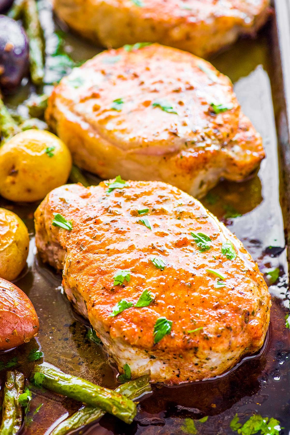 Ranch Pork Chops And Vegetables Sheet Pan Dinner Ranch Pork Chops And Vegetables Sheet Pan Dinner